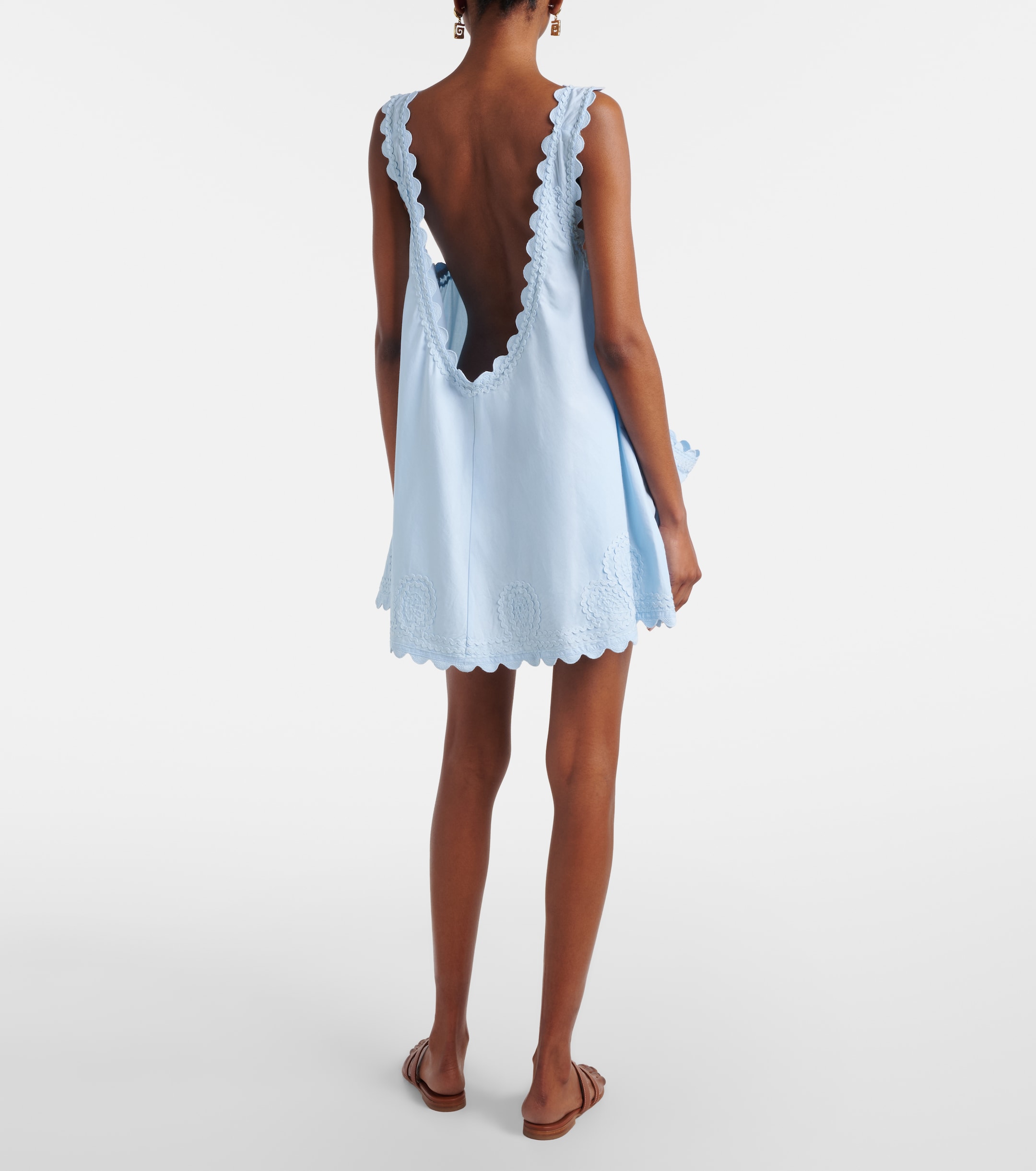 sachin and babi light blue dress Juliet Dunn - Embroidered cotton minidress