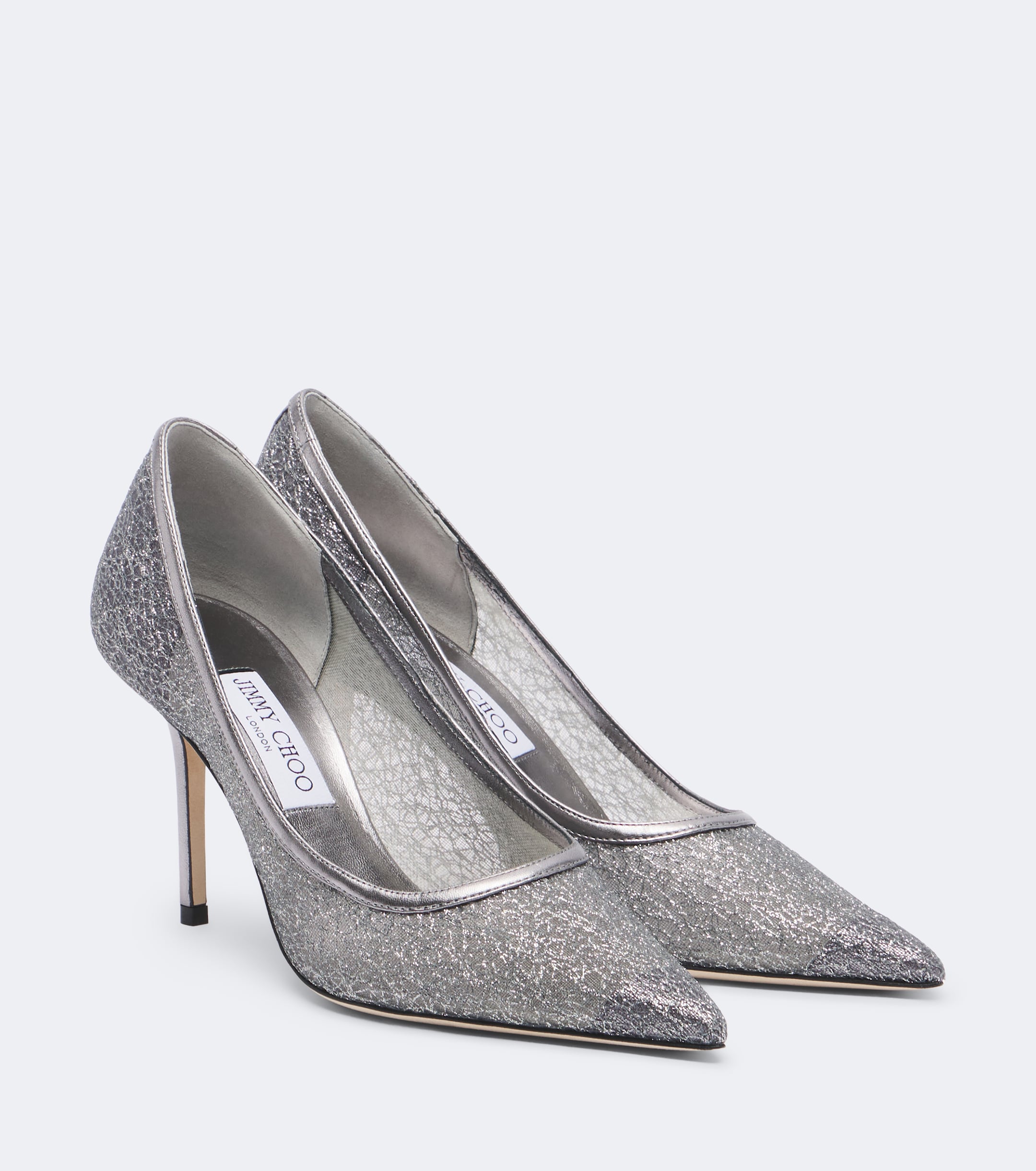JIMMY CHOO Jimmy Choo Love embroidered glitter pumps