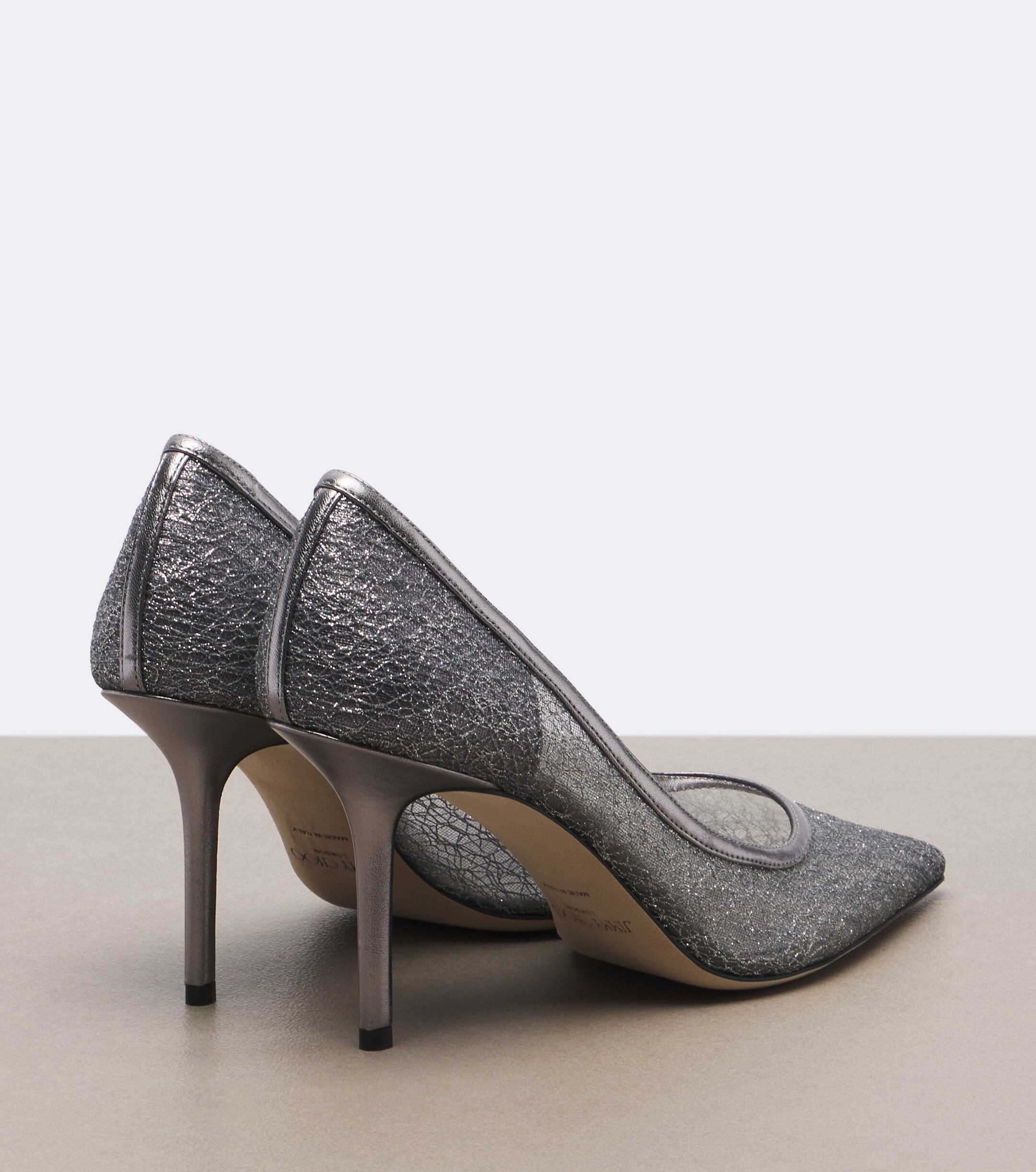JIMMY CHOO Jimmy Choo Love embroidered glitter pumps