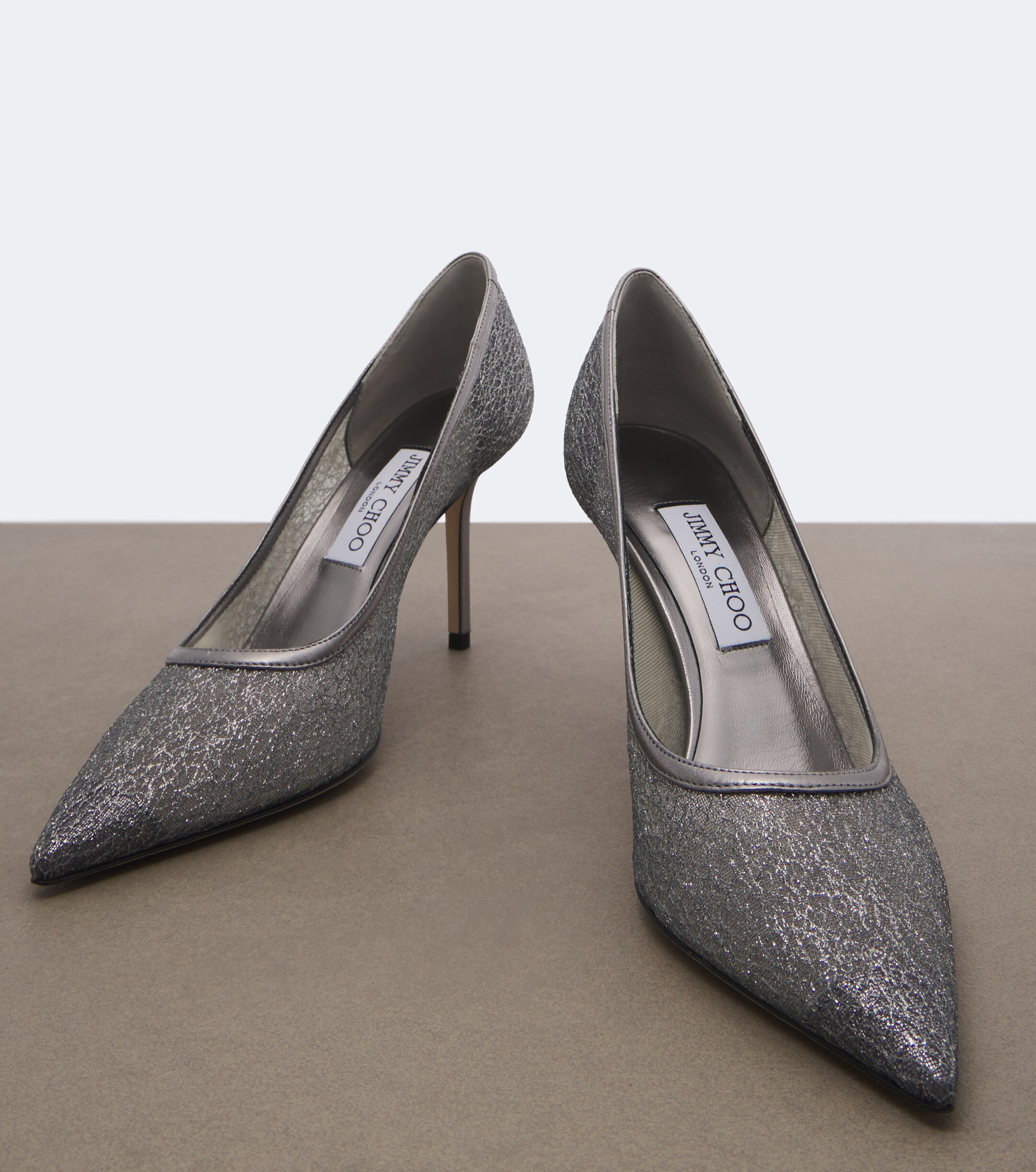 JIMMY CHOO Jimmy Choo Love embroidered glitter pumps