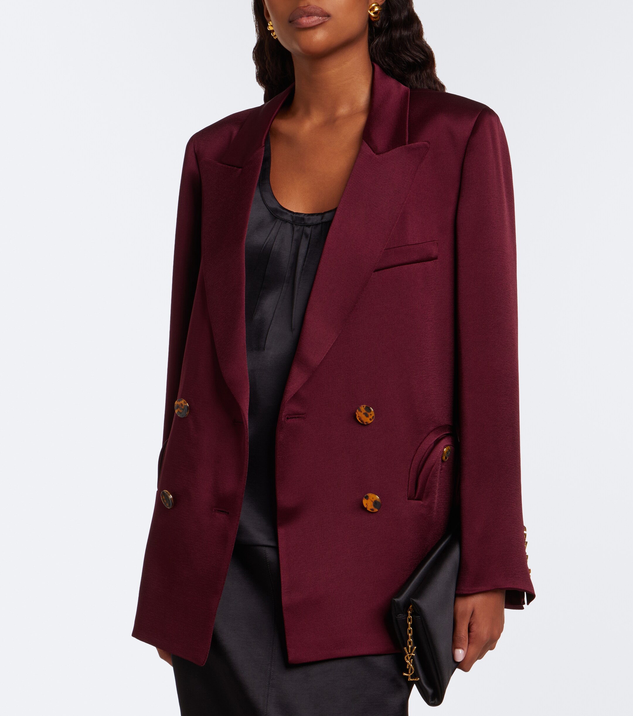 Blazé Milano Blazé Milano Everynight double-breasted satin blazer