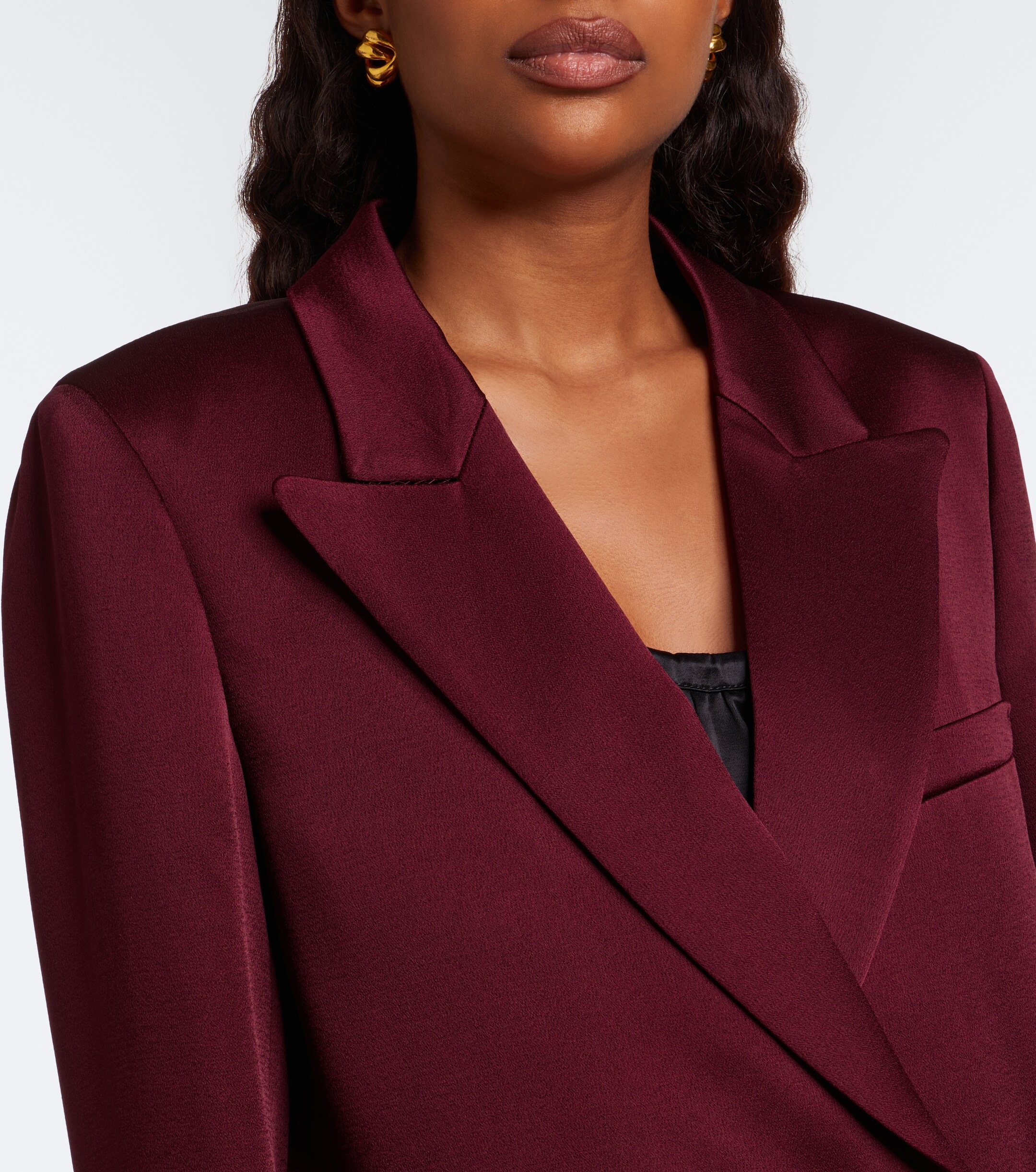 Blazé Milano Blazé Milano Everynight double-breasted satin blazer