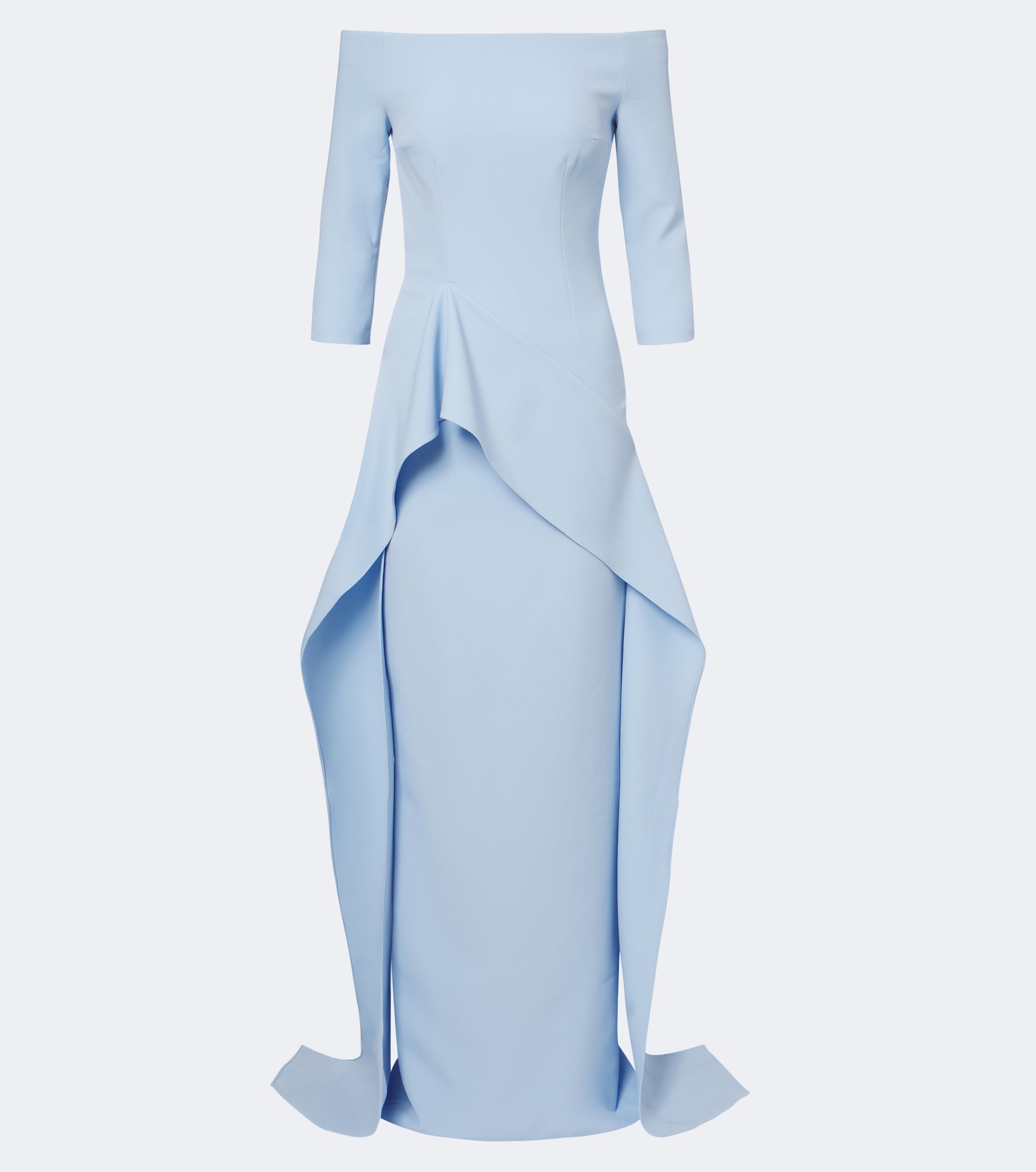 Safiyaa Safiyaa Zetta draped off-shoulder crêpe gown