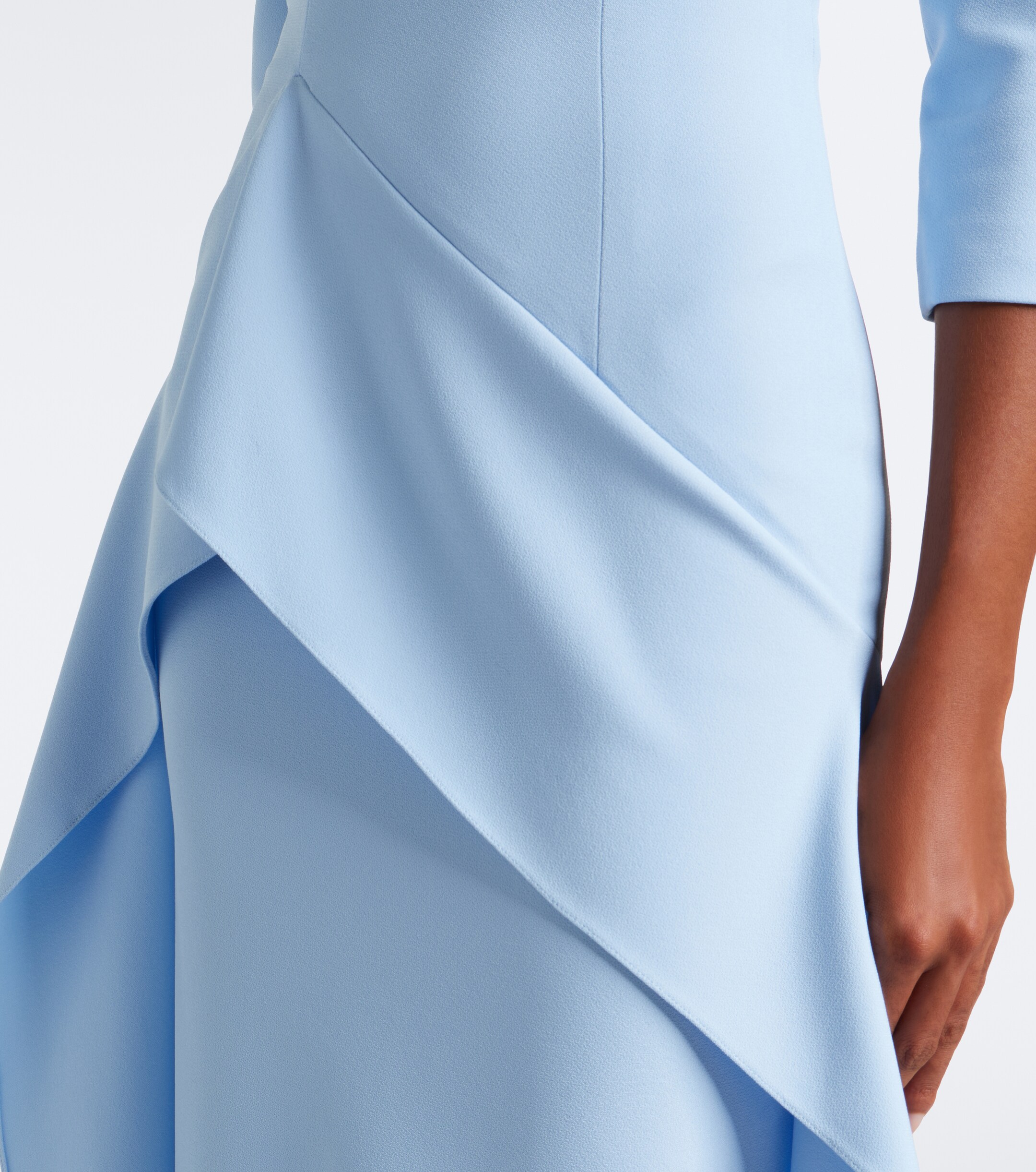 Safiyaa Safiyaa Zetta draped off-shoulder crêpe gown