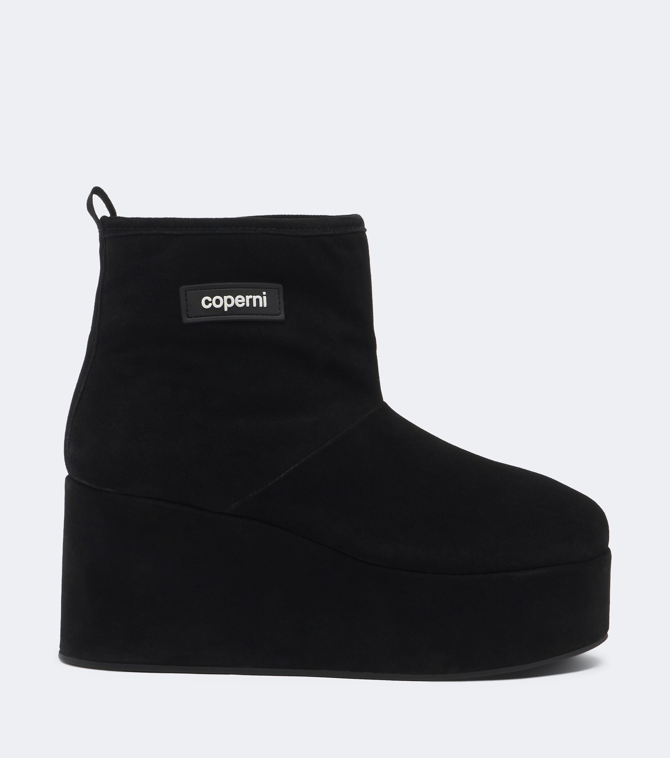 Coperni Coperni Shearling-lined suede wedge boots