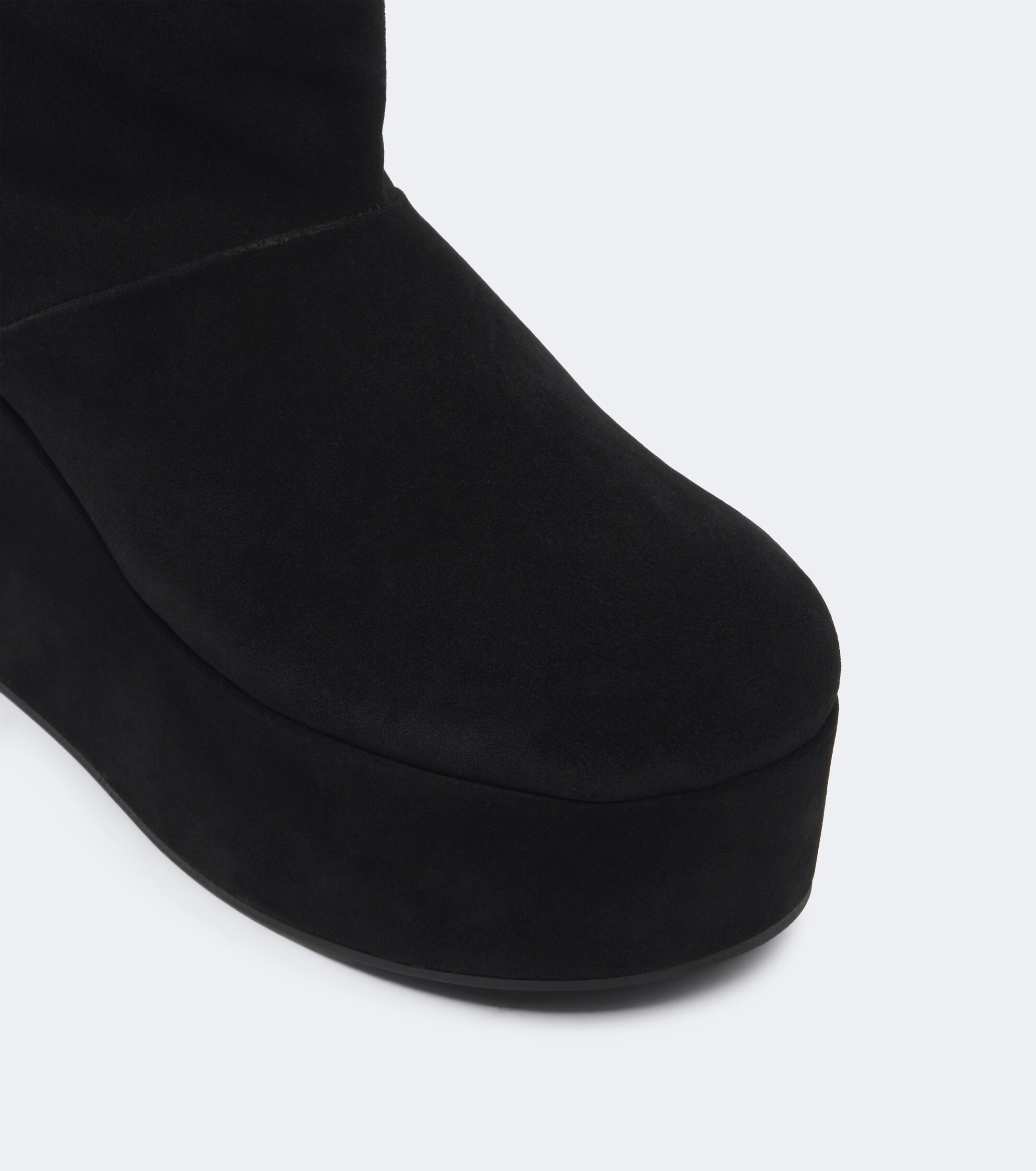 Coperni Coperni Shearling-lined suede wedge boots