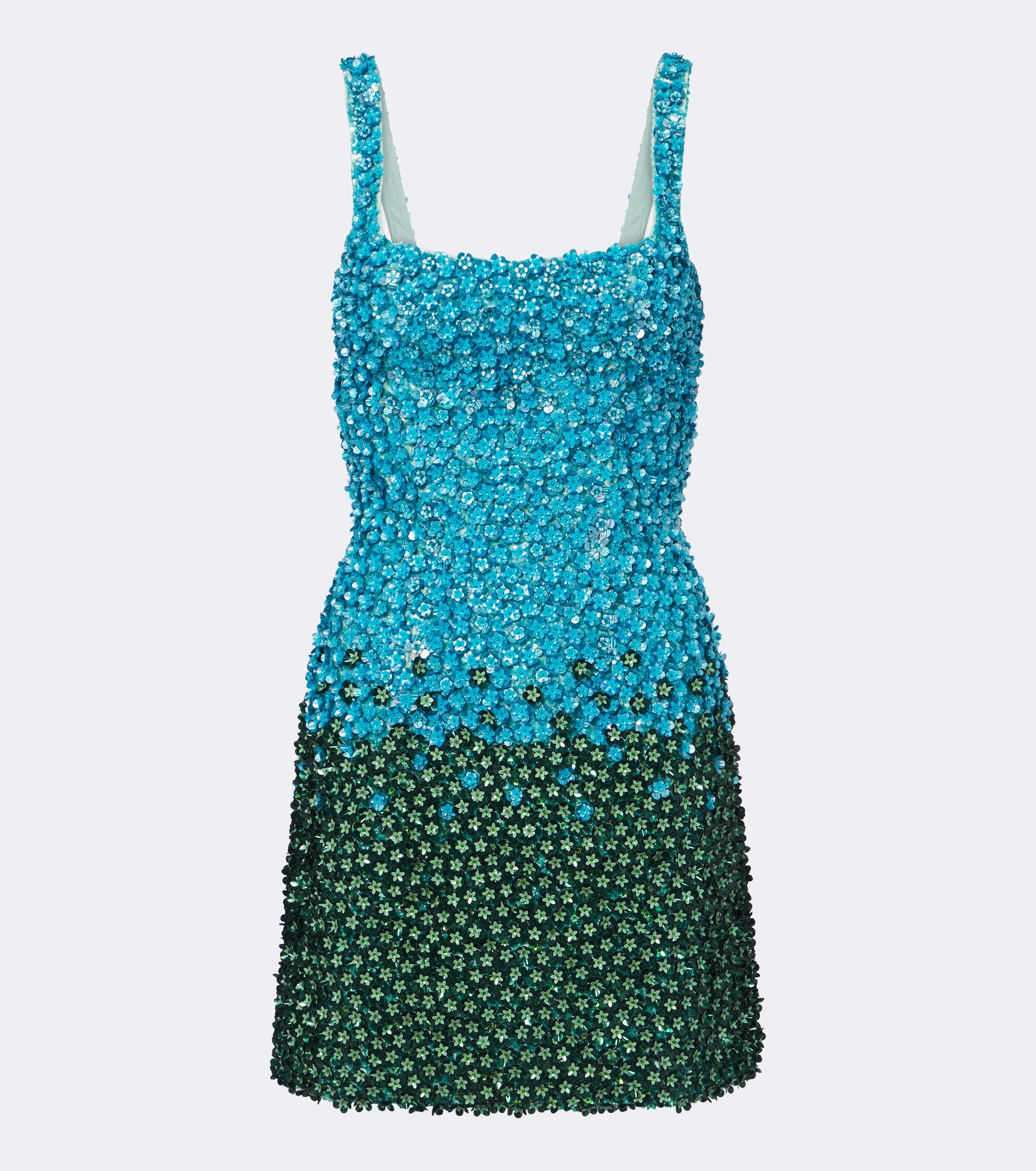 LA FUORI Là Fuori Embellished floral silk minidress
