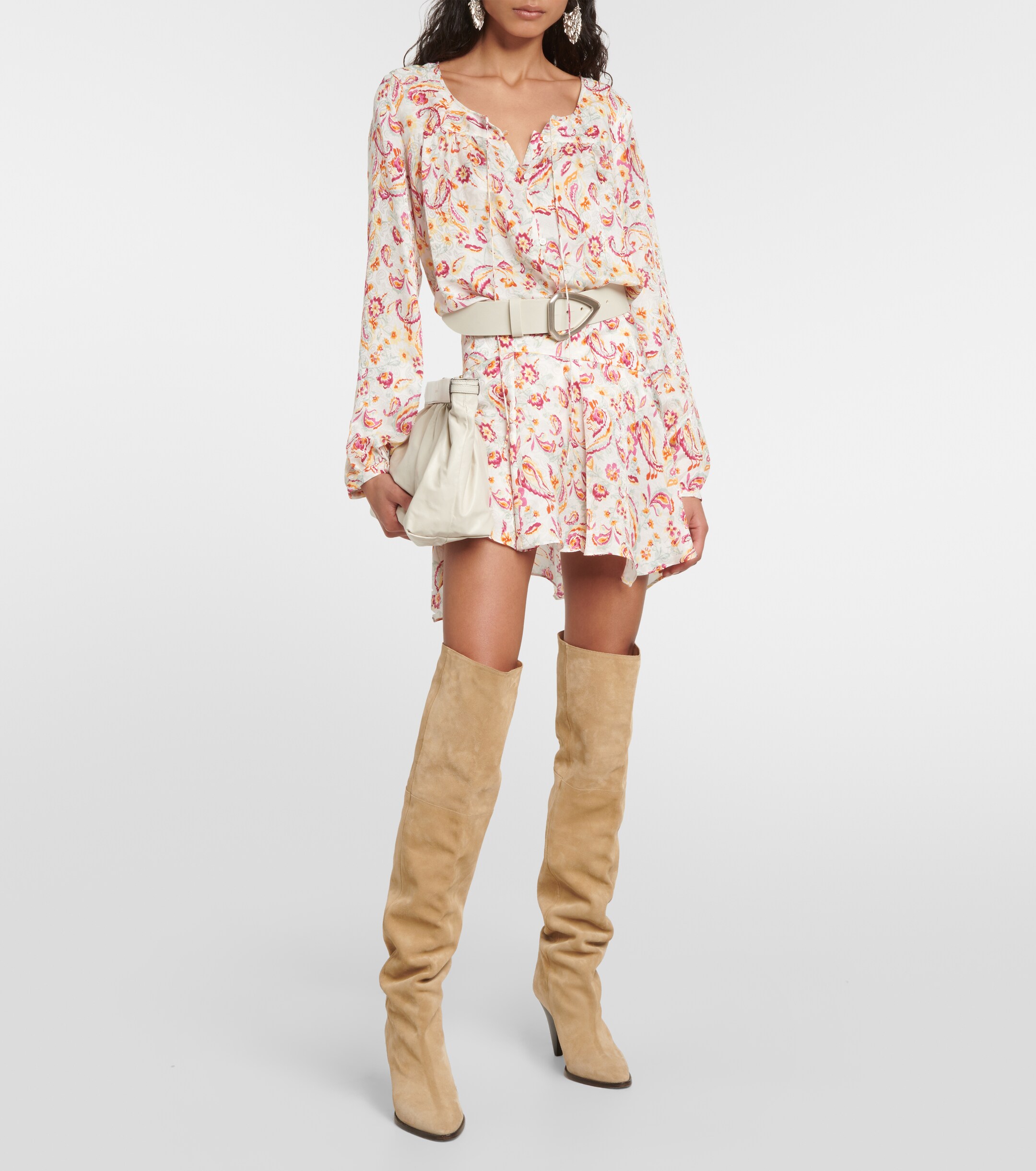 Isabel Marant Prian printed silk-blend blouse