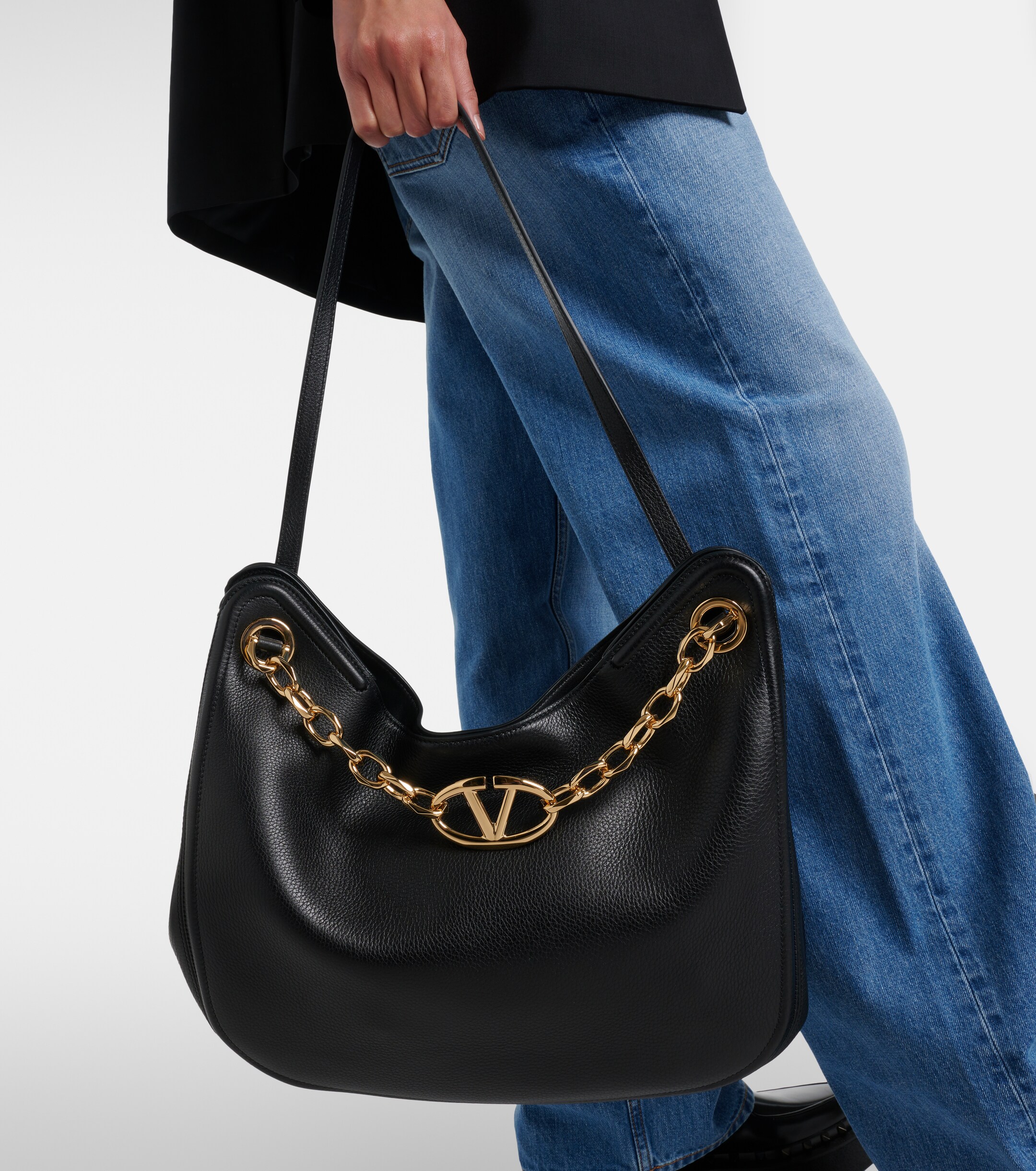 Valentino Garavani VLogo Moon Medium leather tote bag thumbnail