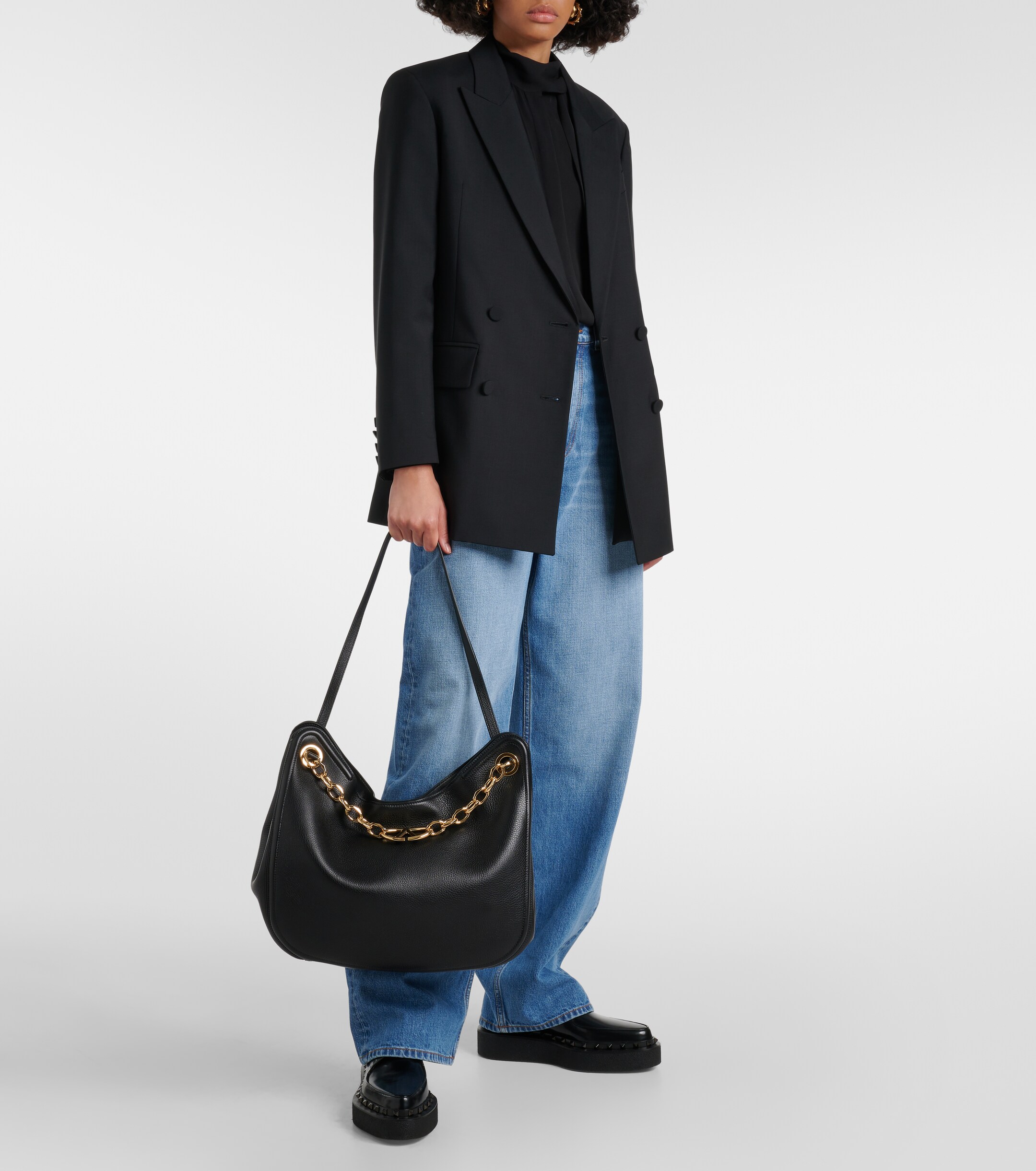 Valentino Garavani VLogo Moon Medium leather tote bag thumbnail