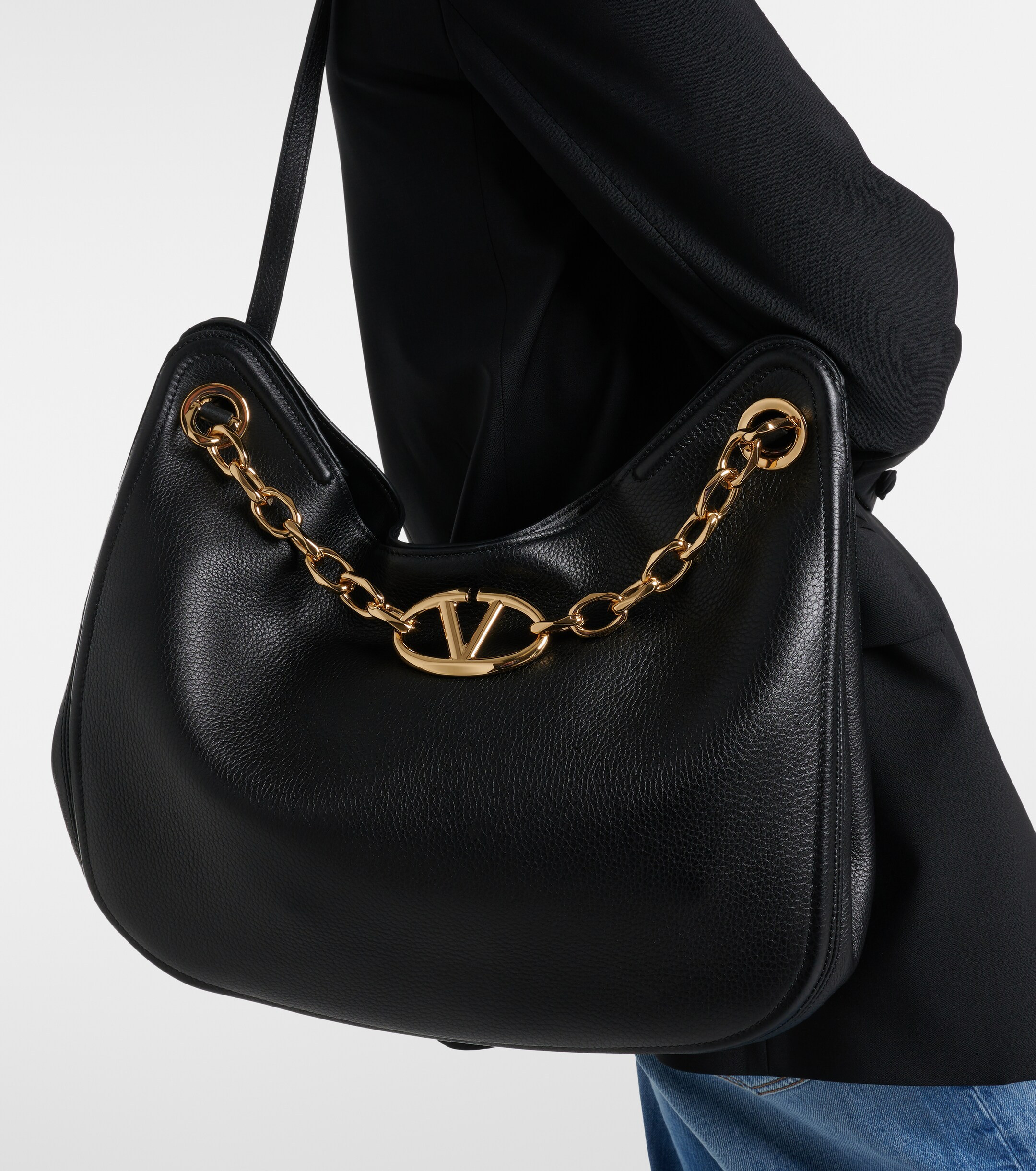 Valentino Garavani VLogo Moon Medium leather tote bag thumbnail