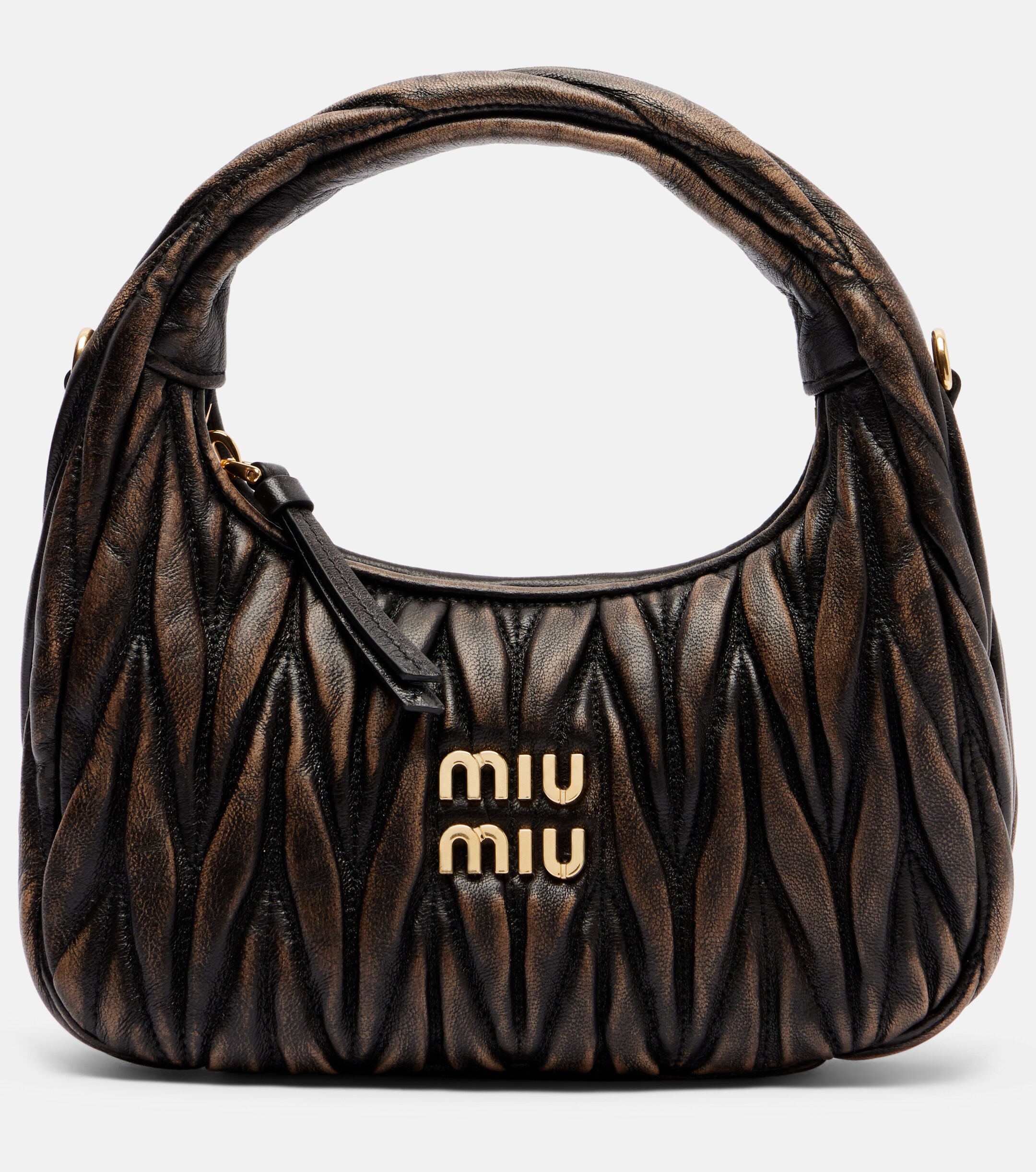 Miu Miu Wander Small matelassé leather tote bag