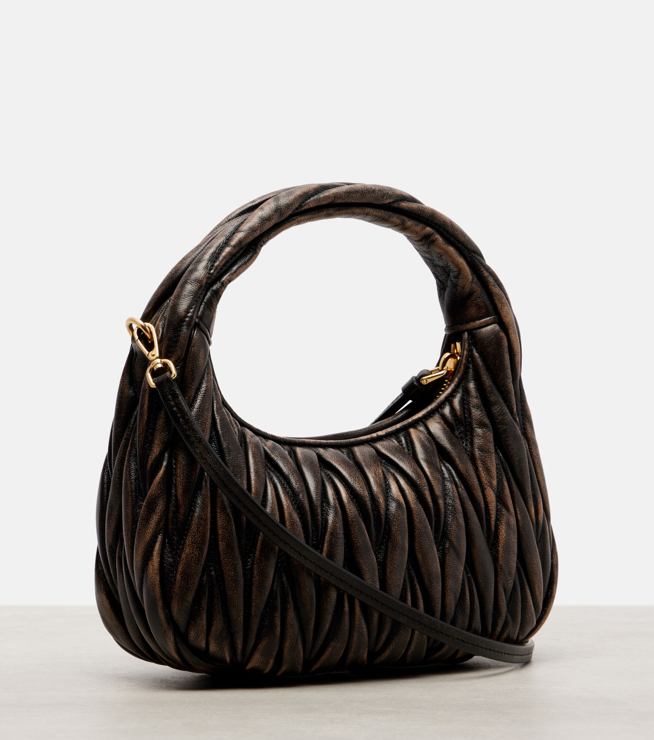 Miu Miu Wander Small matelassé leather tote bag