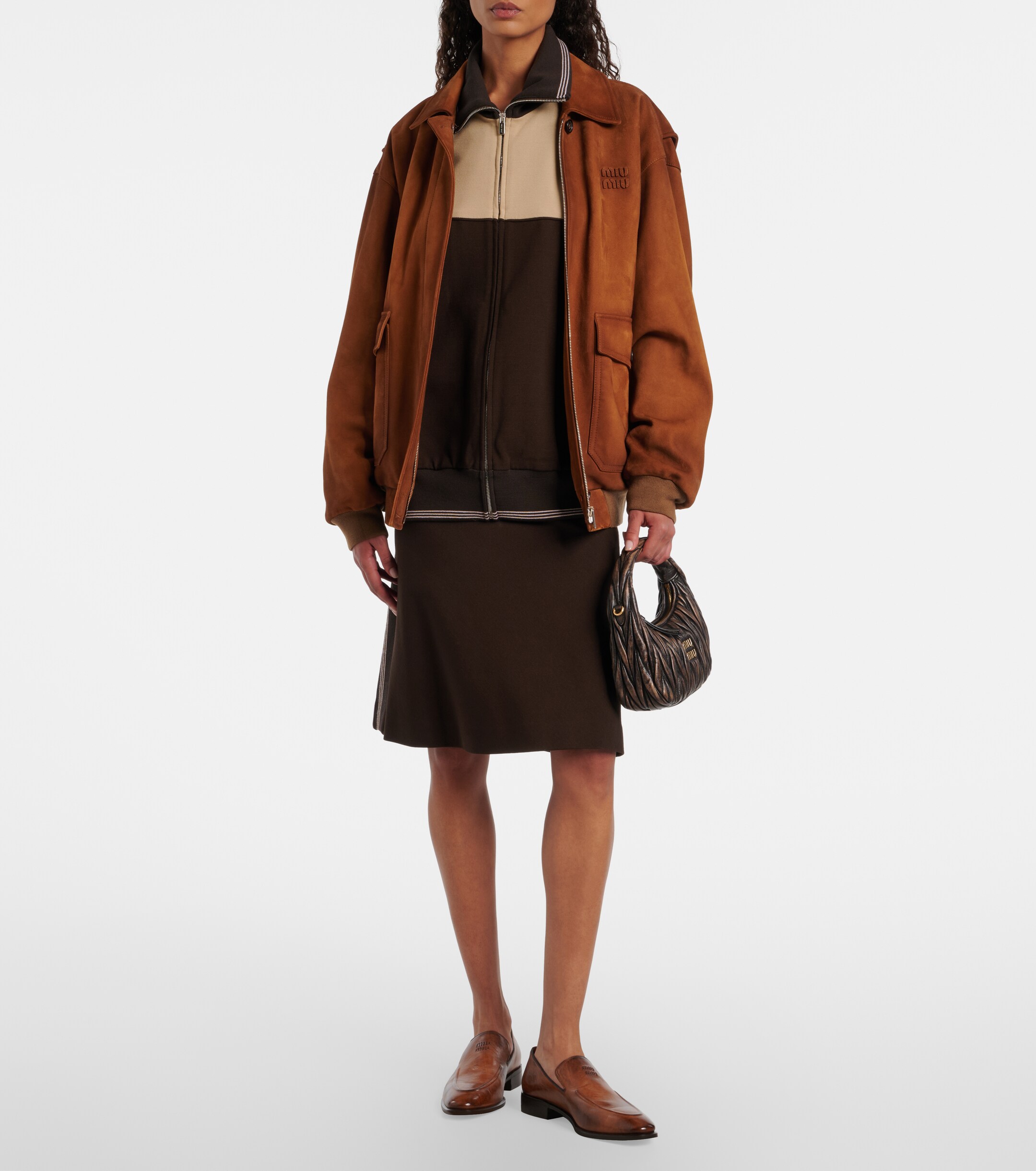 Miu Miu Wander Small matelassé leather tote bag
