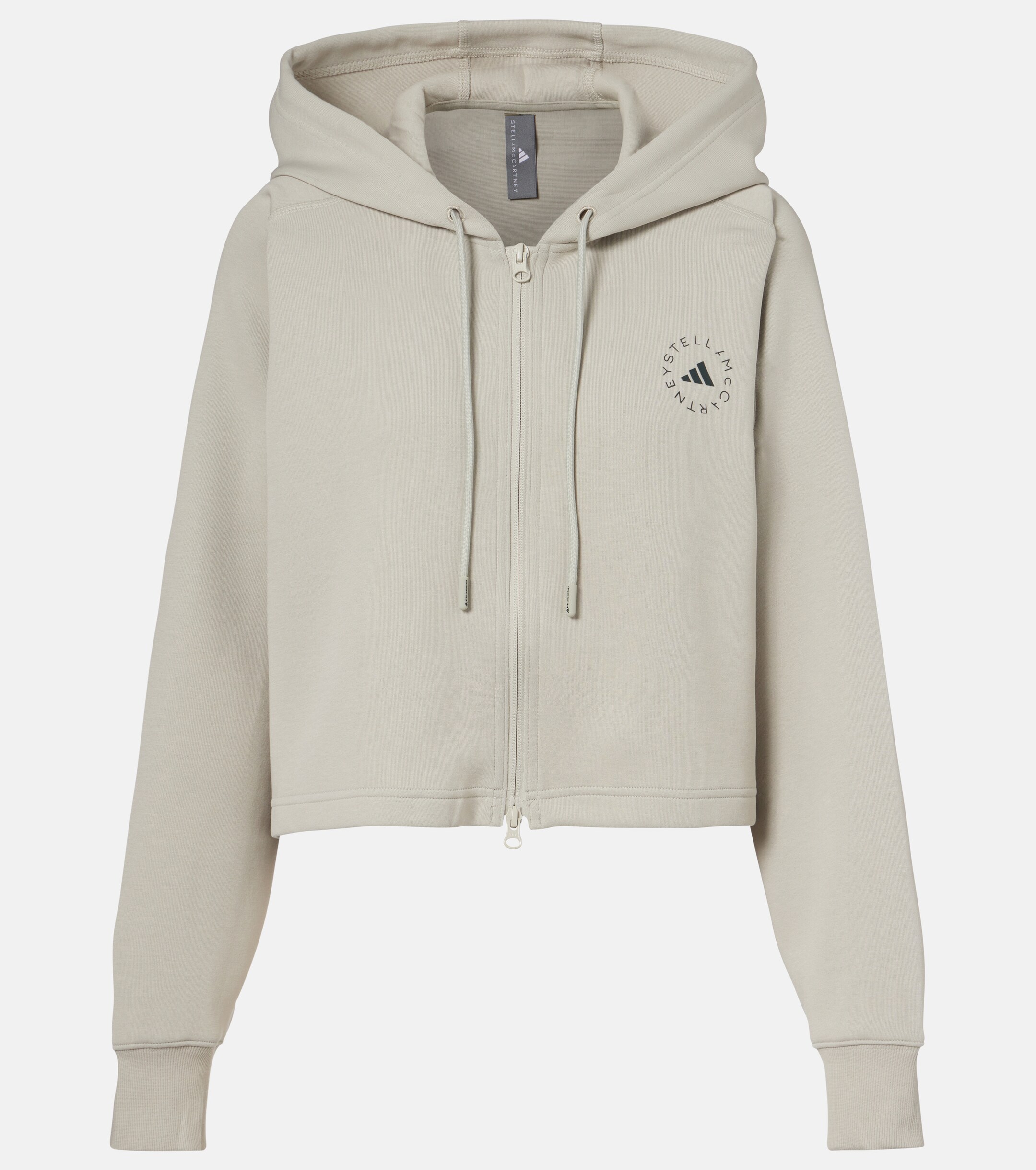 adidas by Stella McCartney Adidas by Stella McCartney Logo cotton-blend jersey hoodie