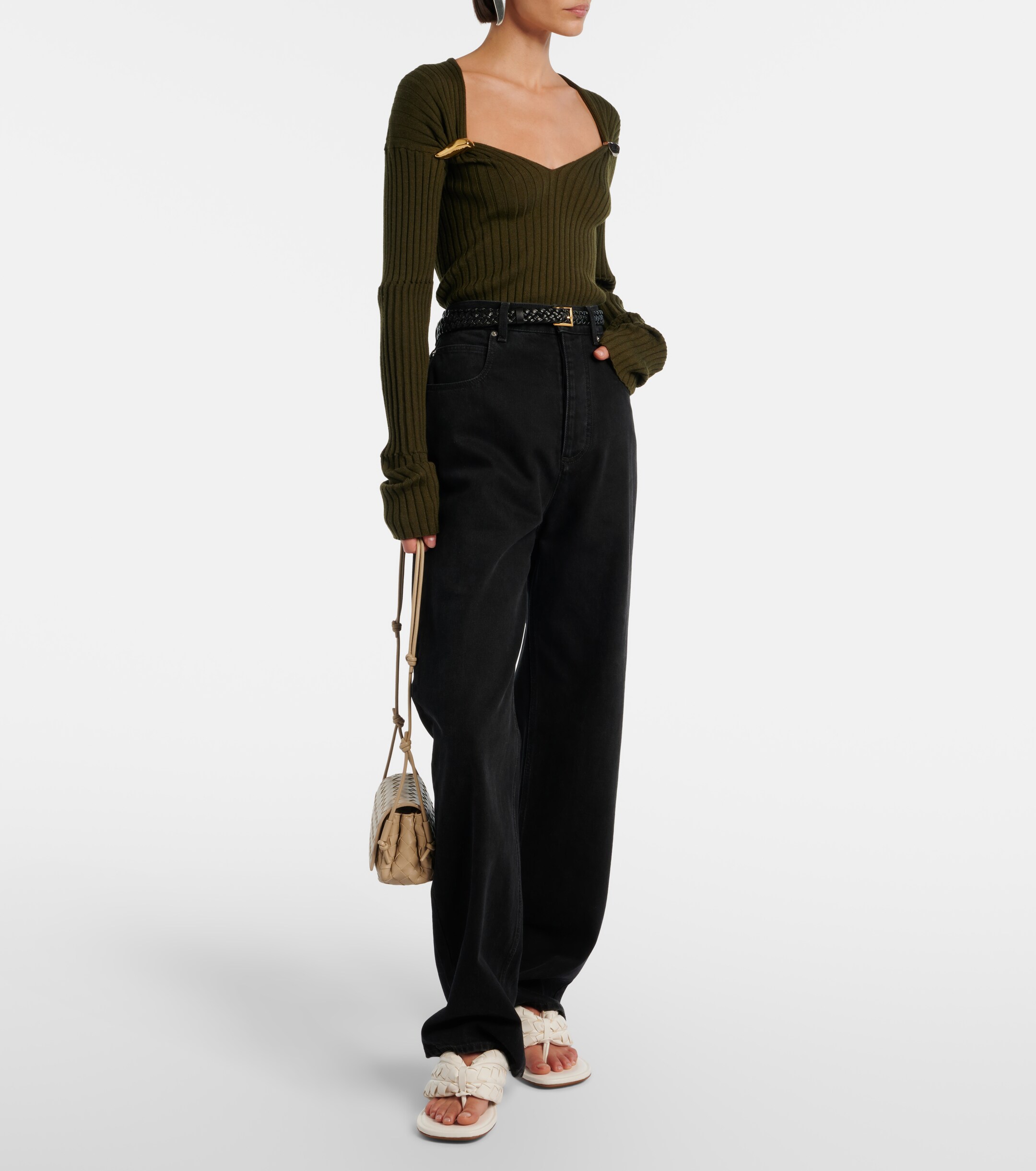 Bottega Veneta Notturno Intrecciato leather crossbody bag