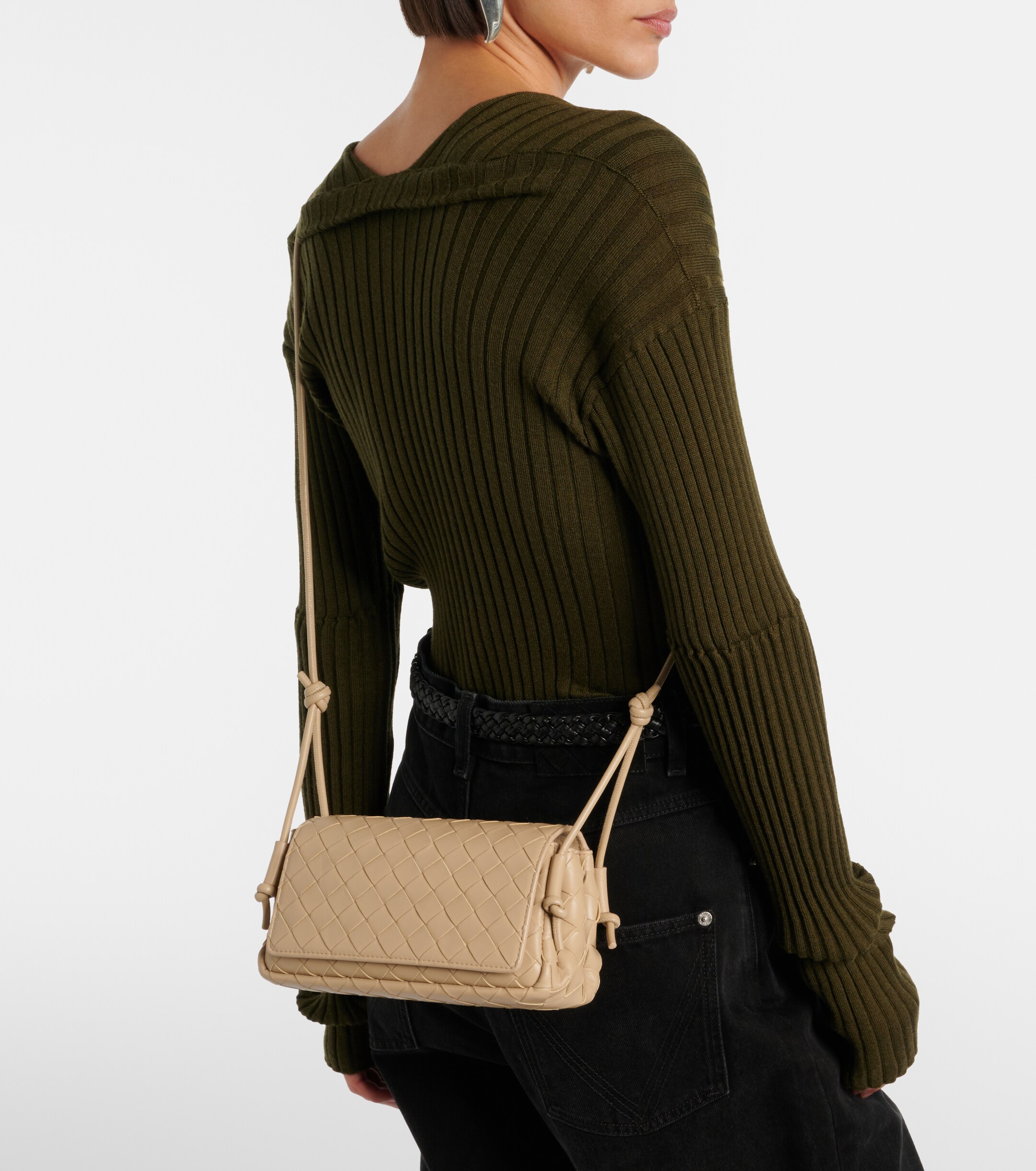 Bottega Veneta Notturno Intrecciato leather crossbody bag