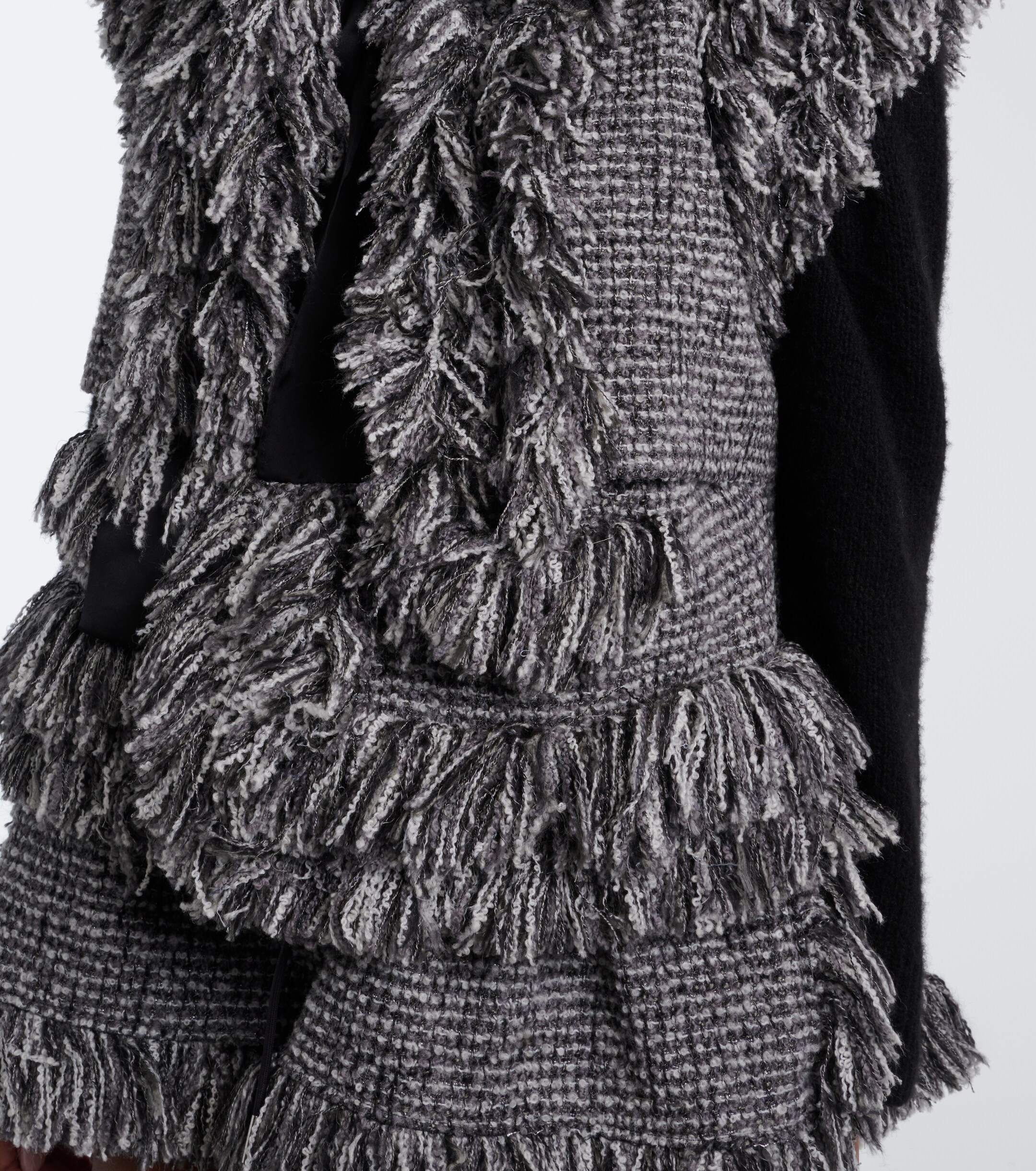 Sacai Sacai Fringed wool-blend tweed vest