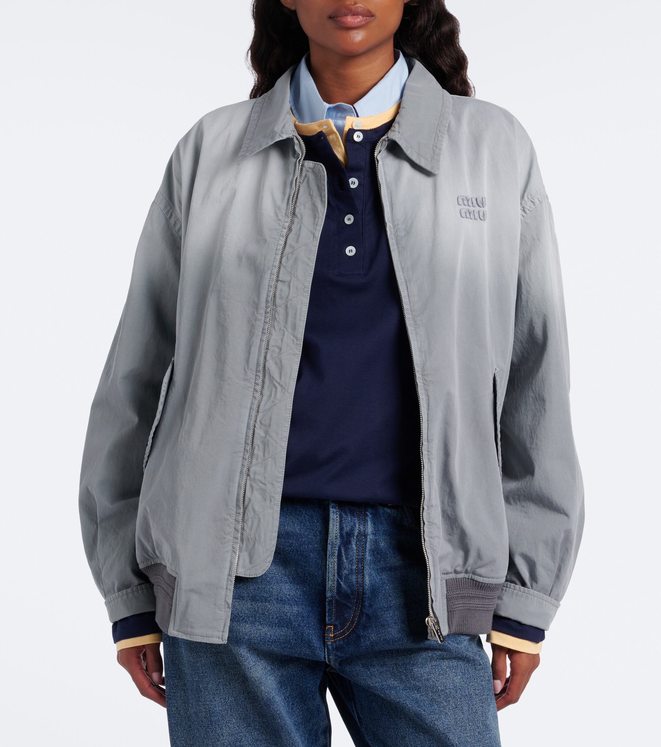 Miu Miu Miu Miu Cotton twill blouson jacket