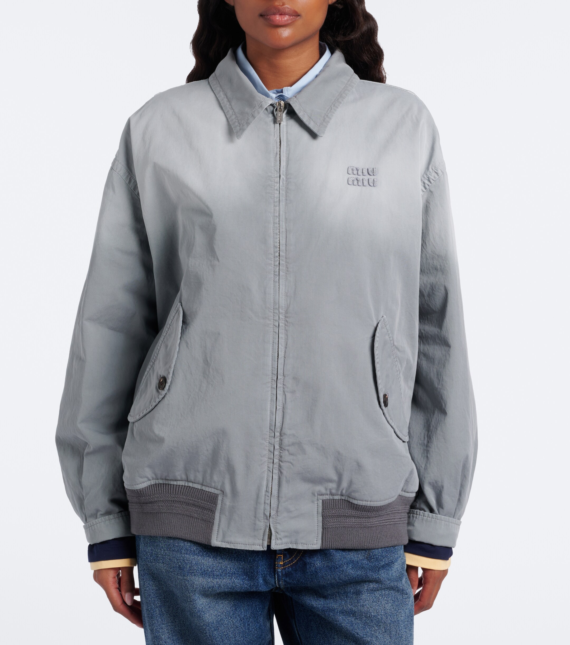 Miu Miu Miu Miu Cotton twill blouson jacket