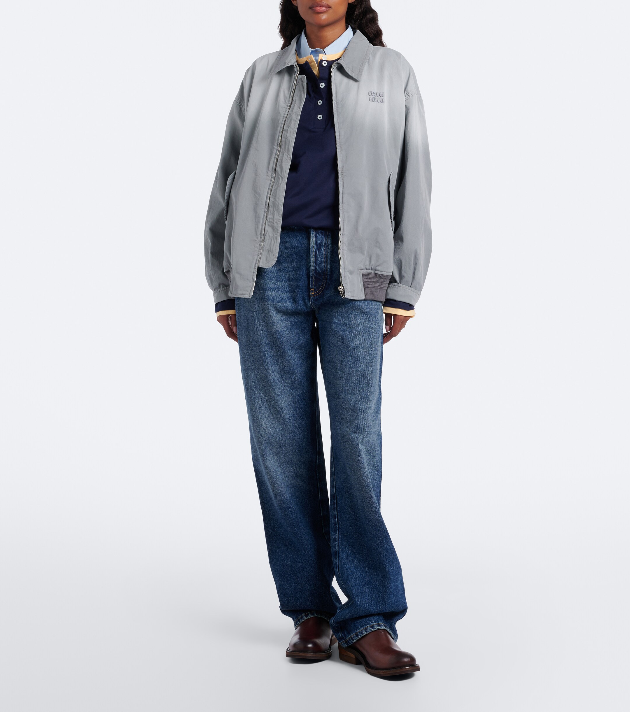 Miu Miu Miu Miu Cotton twill blouson jacket
