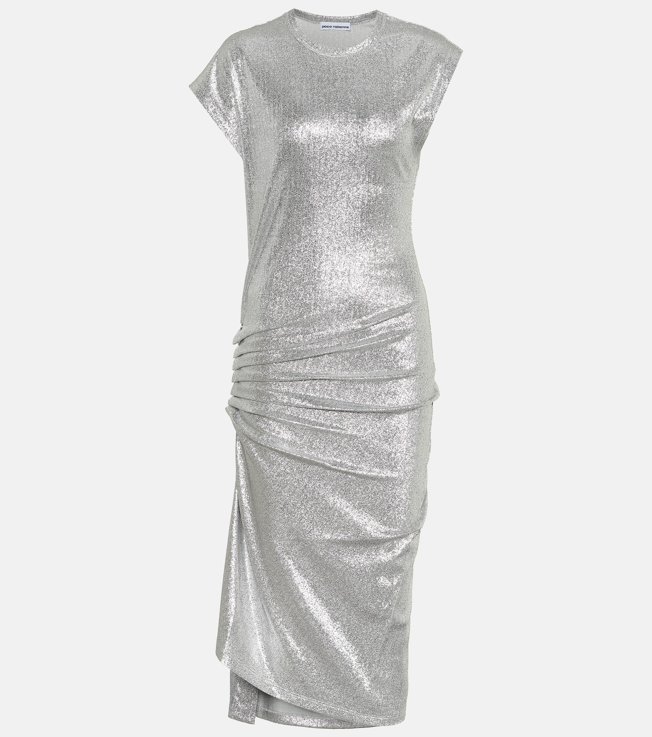 Rabanne Metallic jersey dress