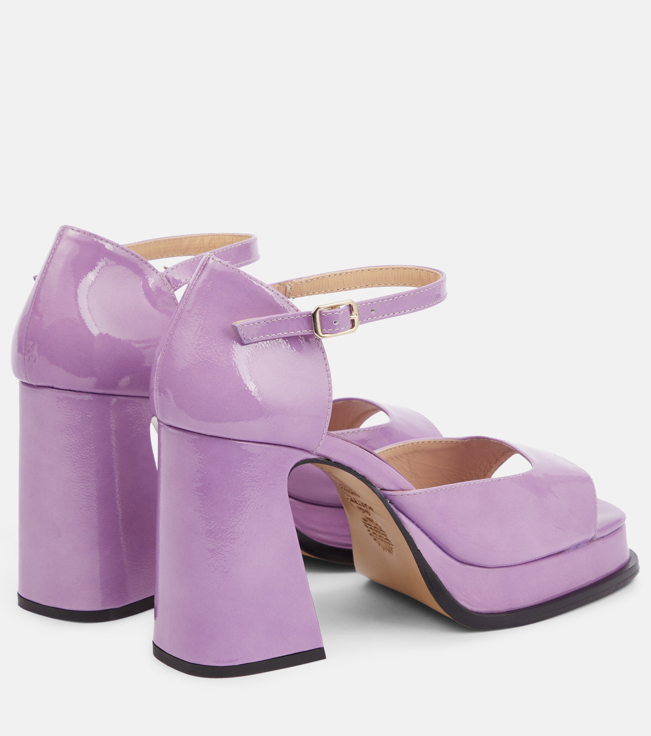 Souliers Martinez Nova Marfa patent leather platform sandals