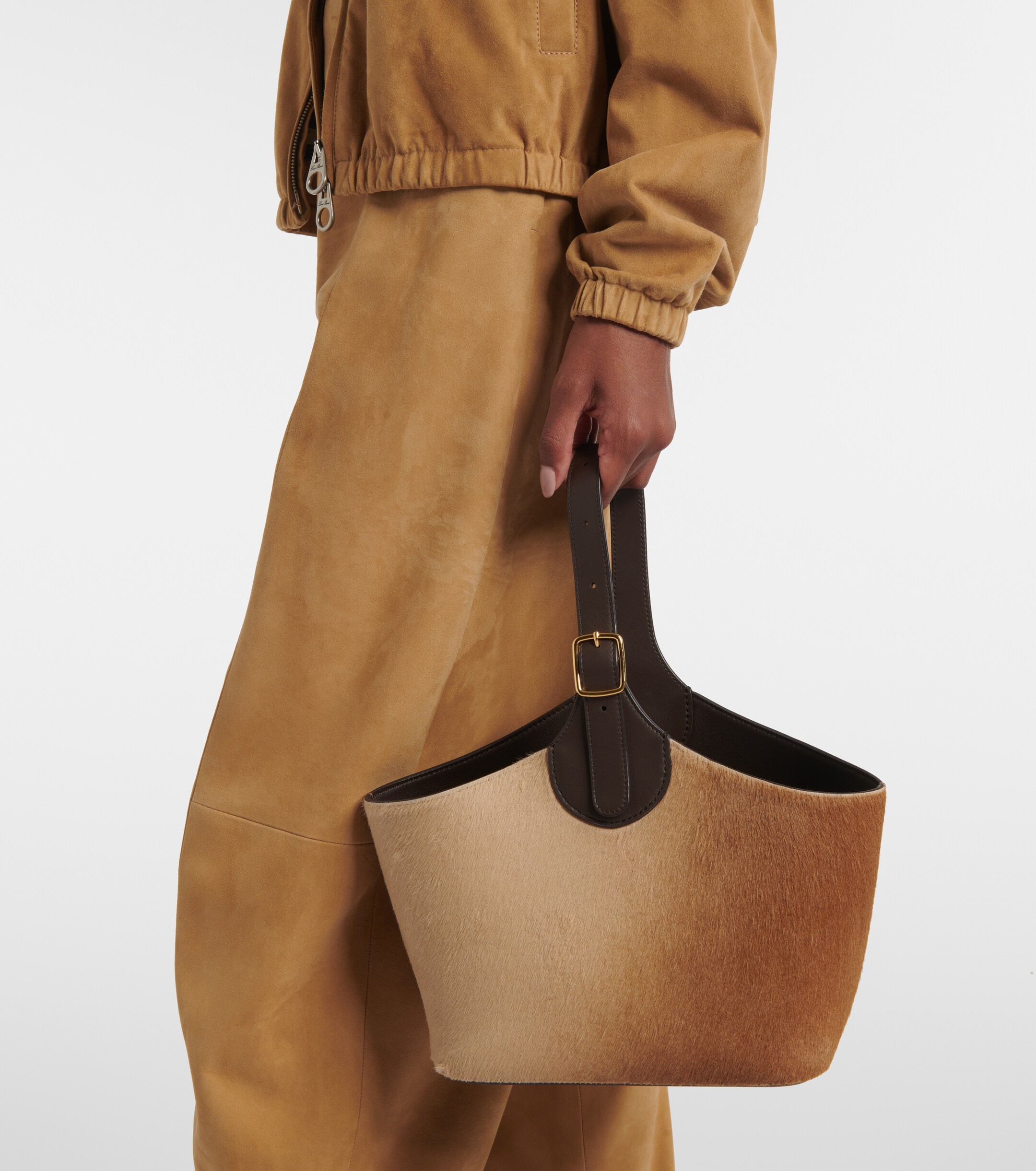Loro Piana Bobbin calf hair bucket bag