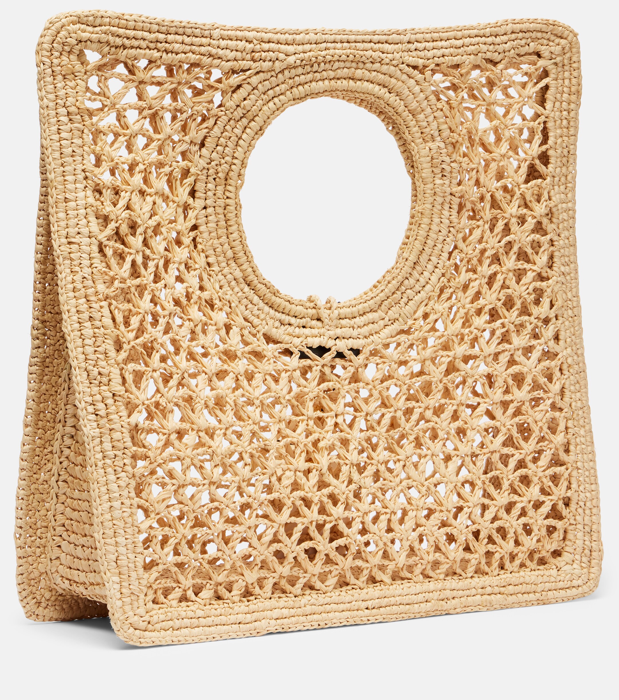 Jacquemus Spiaggia Small raffia top-handle bag