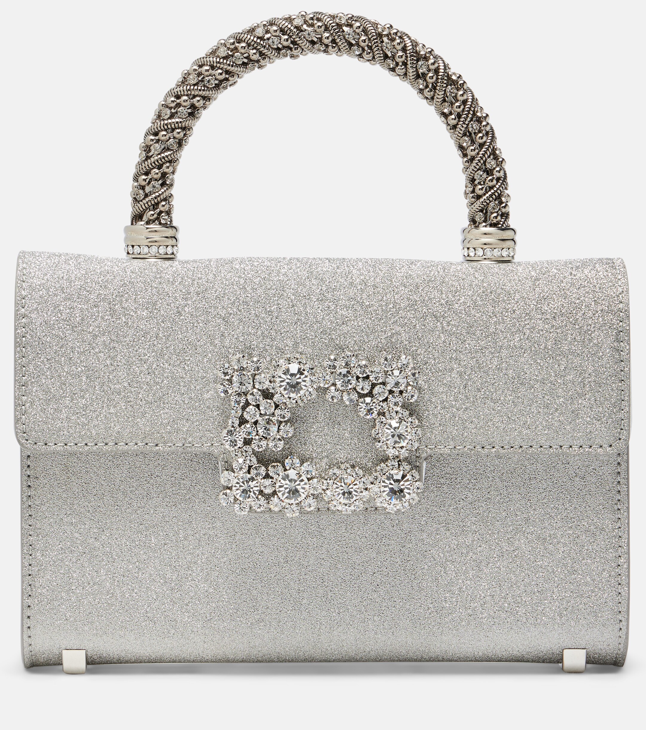 ROGER VIVIER Jewel Efflorescence Mini glitter tote bag