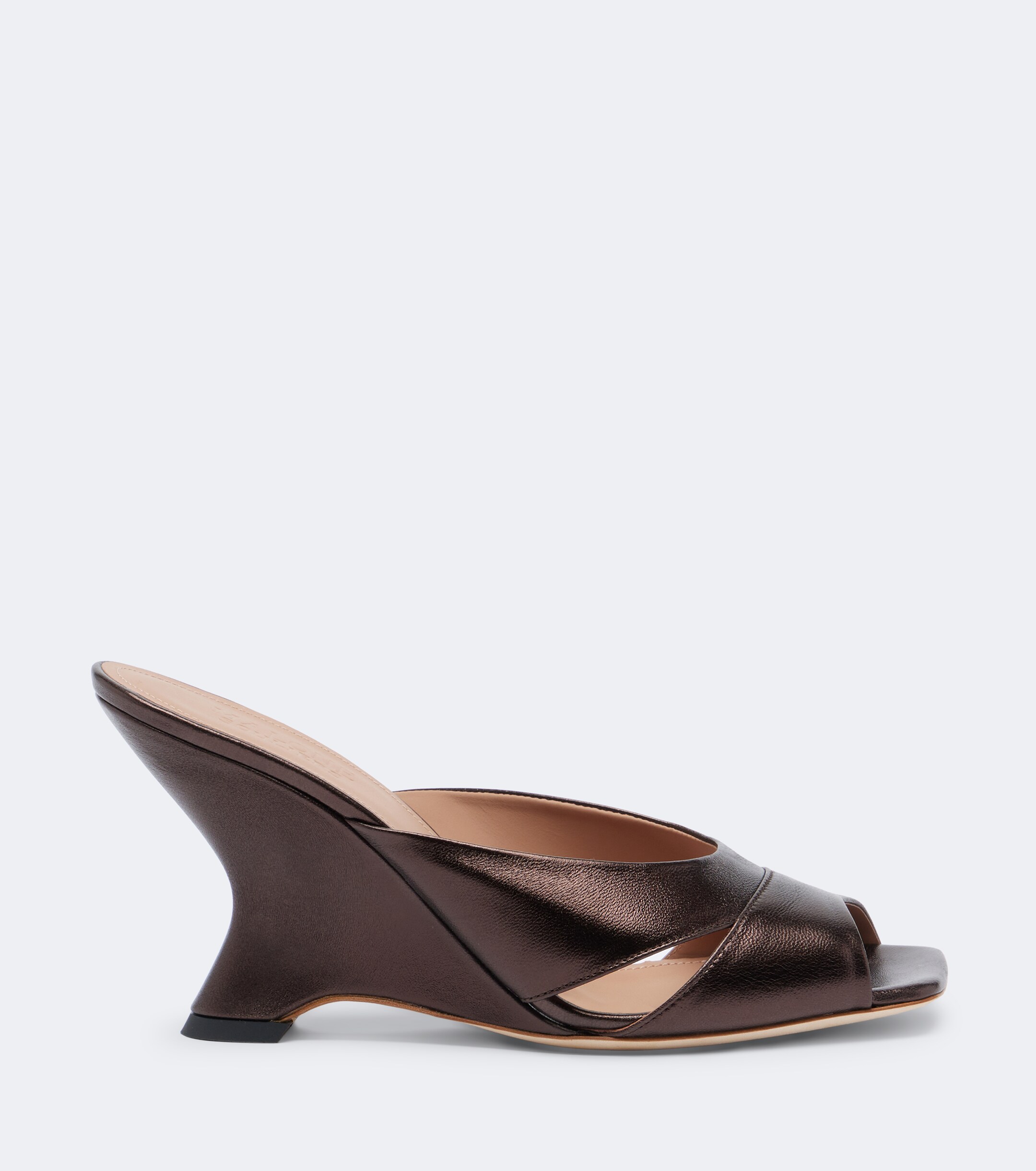 Malone Souliers Malone Souliers Lourdes metallic leather wedge mules
