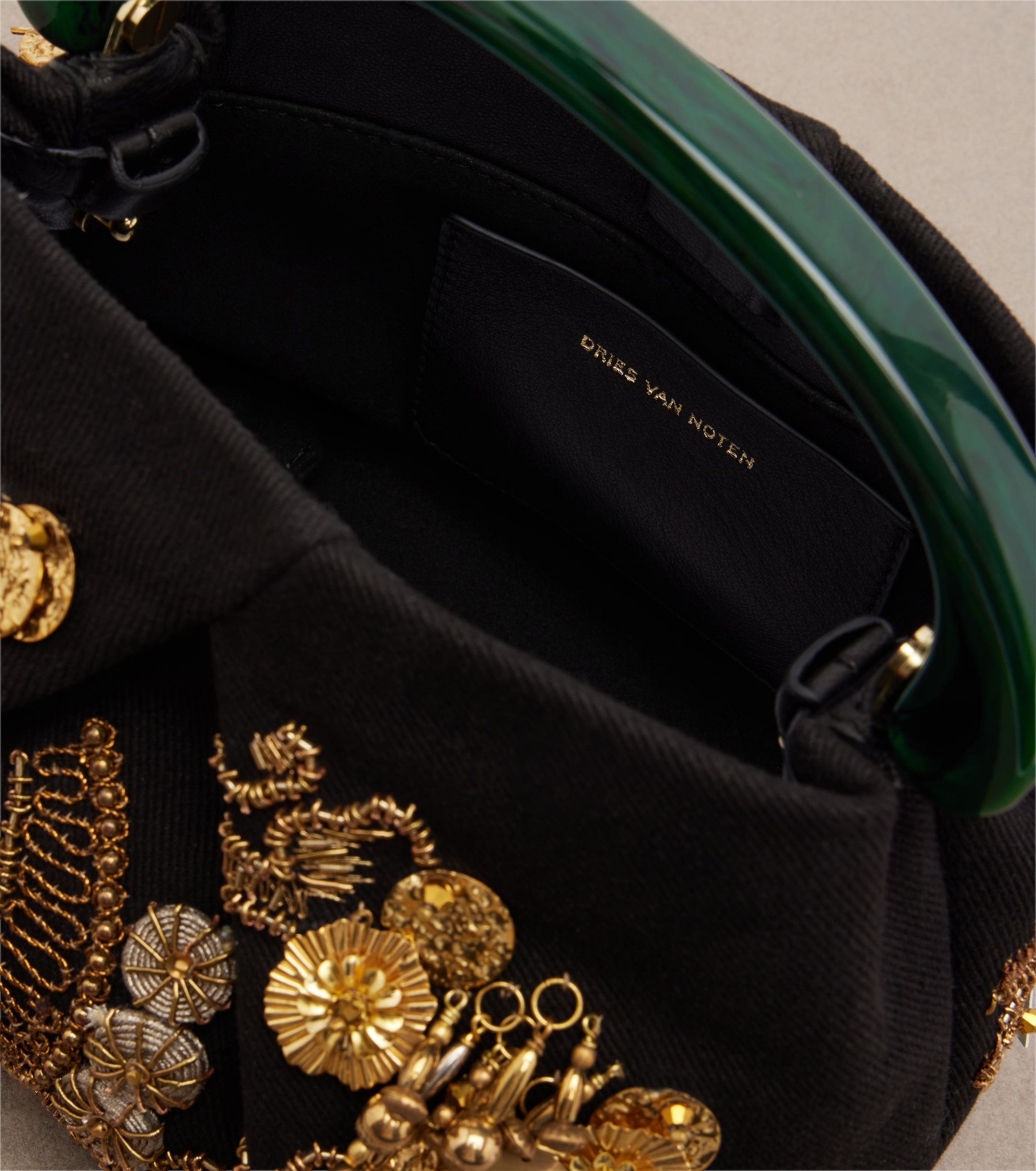 Dries Van Noten Dries Van Noten Small embellished top-handle bag