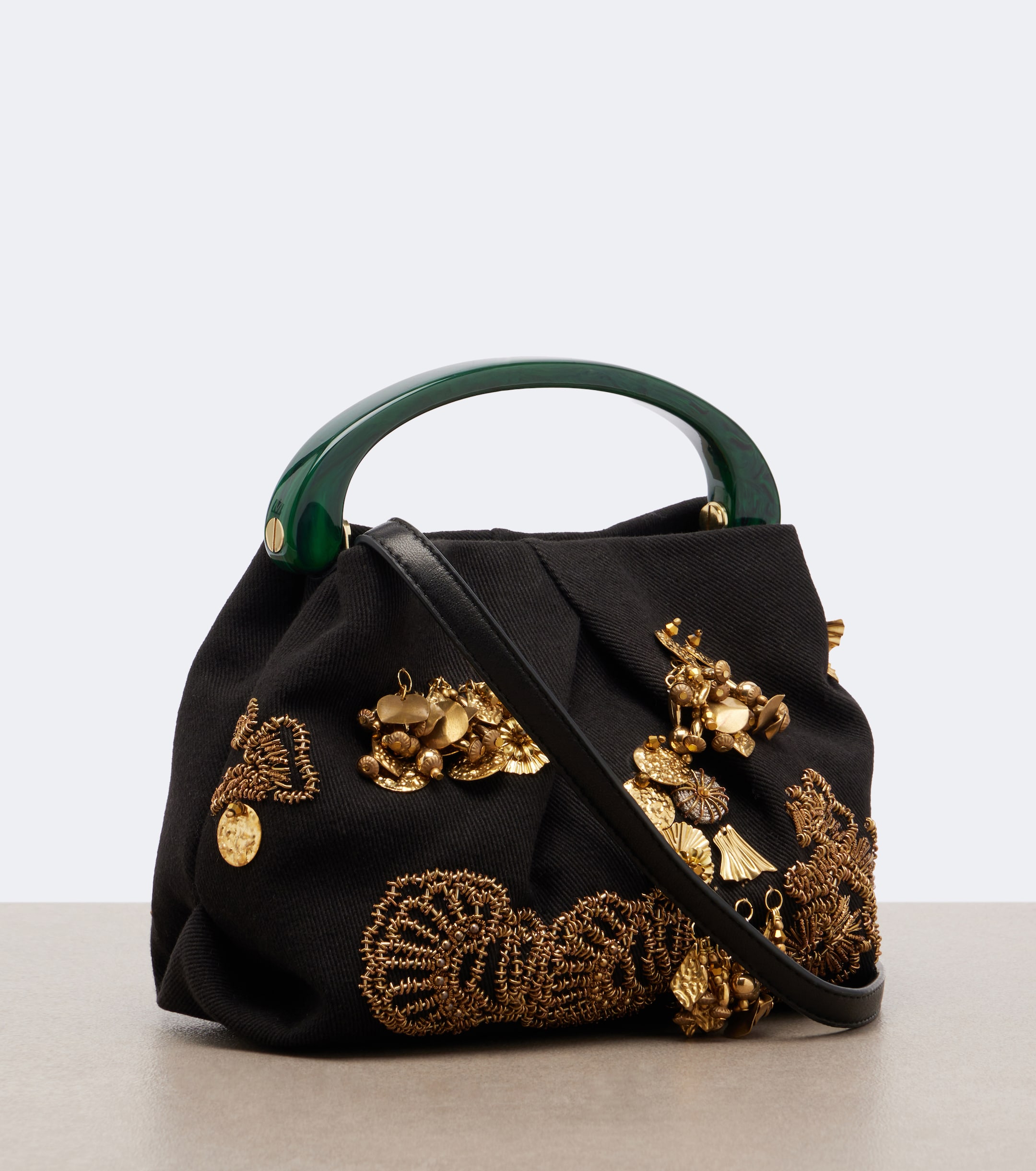 Dries Van Noten Dries Van Noten Small embellished top-handle bag