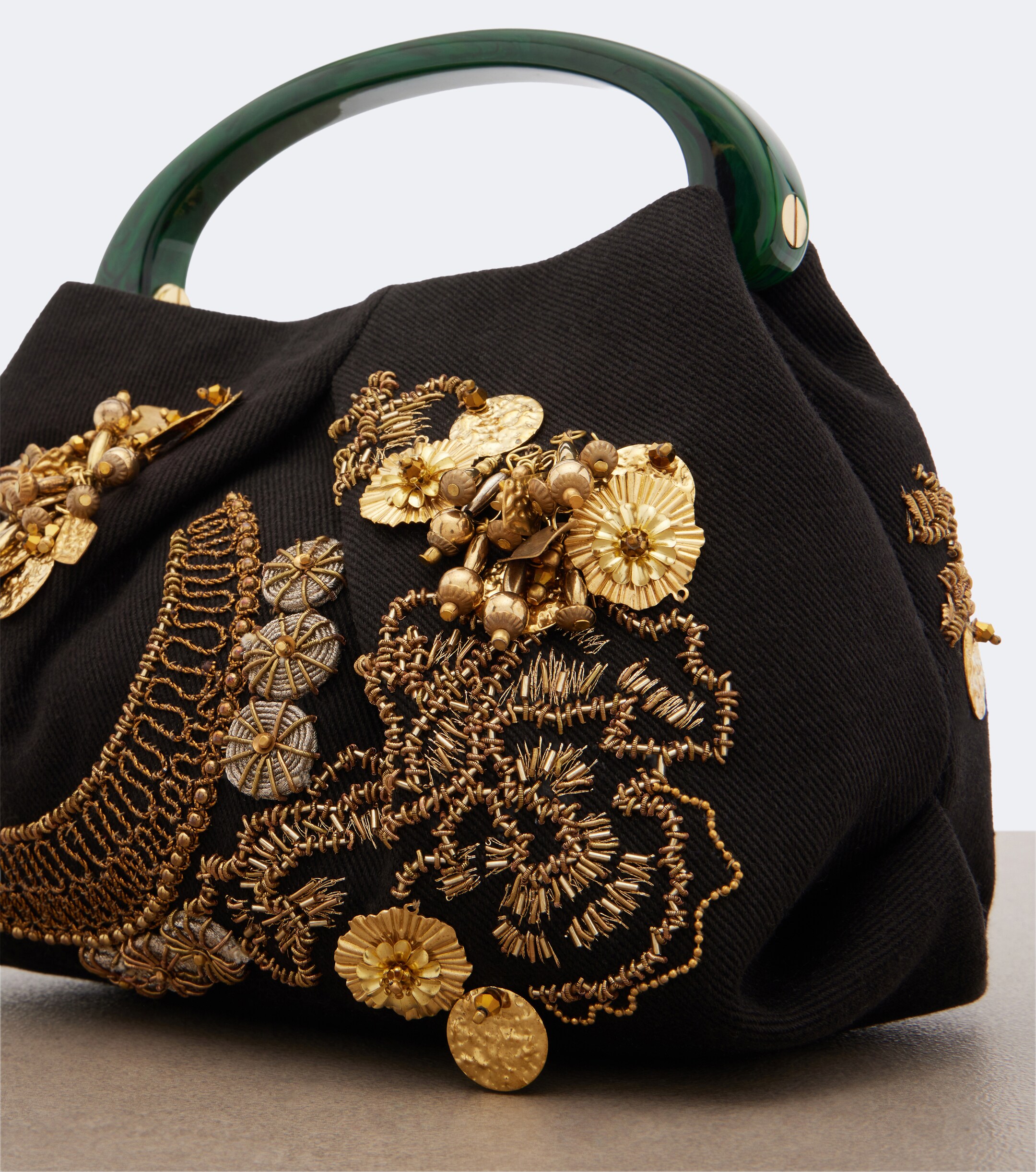 Dries Van Noten Dries Van Noten Small embellished top-handle bag