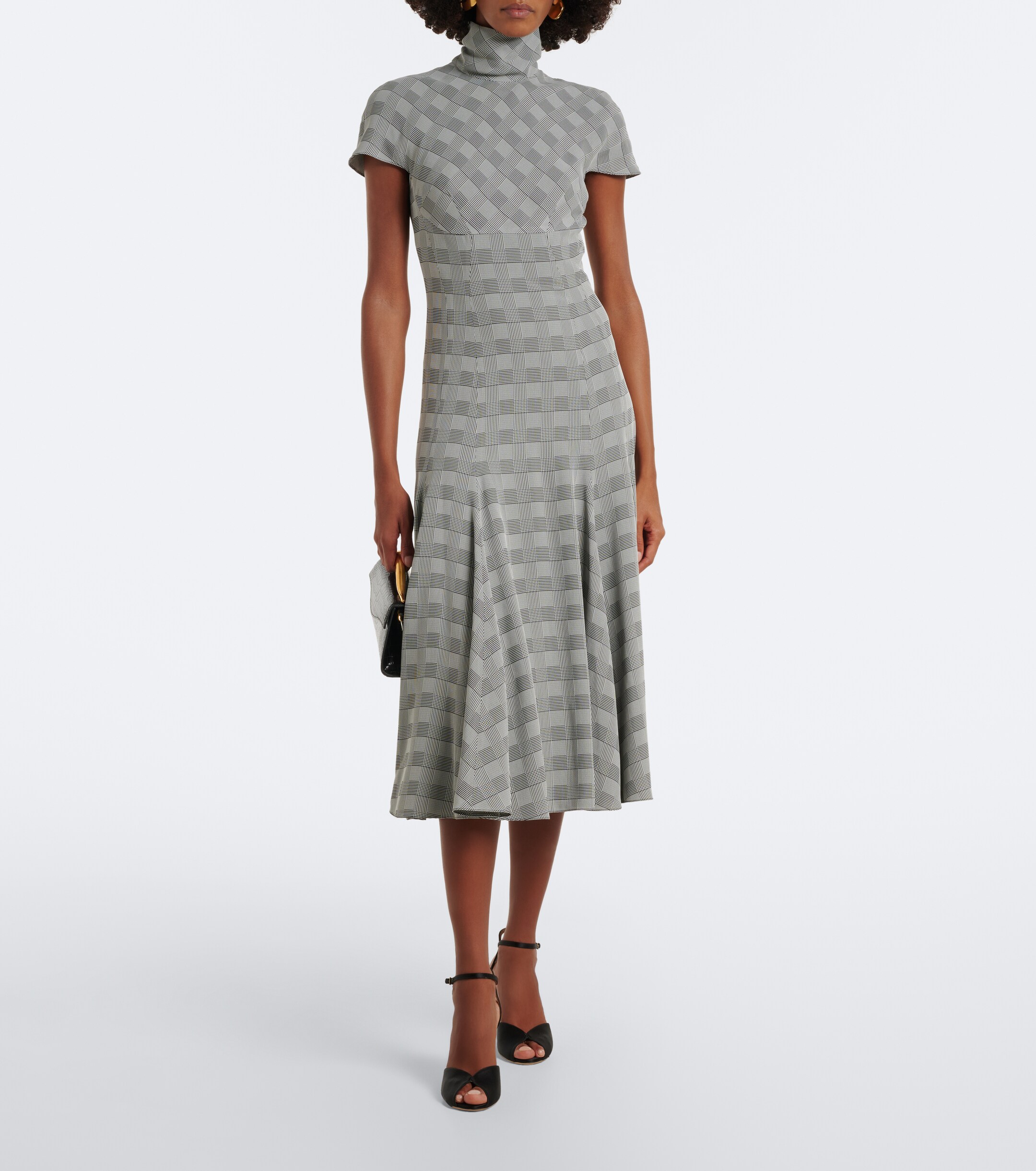 Emilia Wickstead Emilia Wickstead Thea Prince of Wales check midi dress