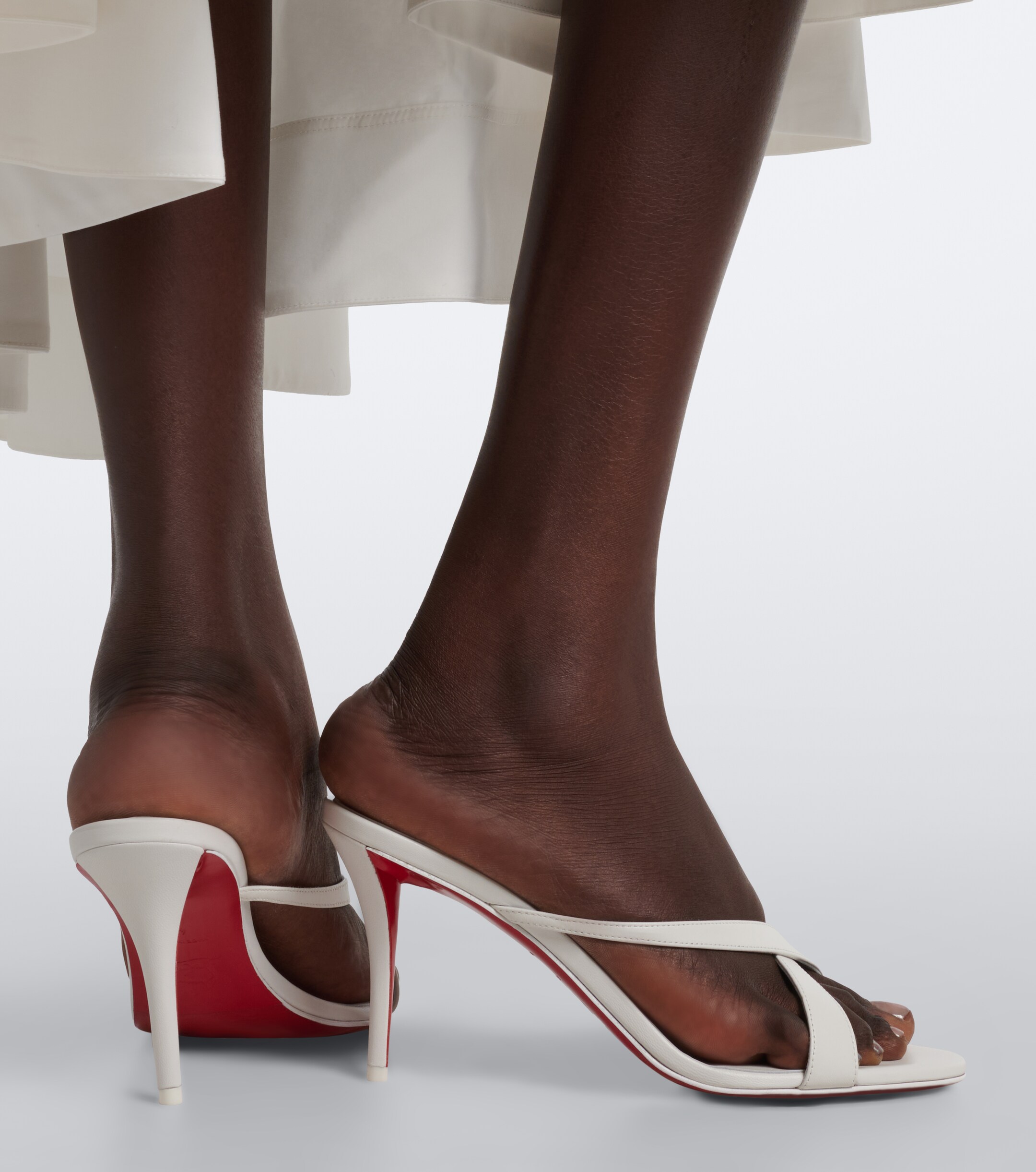 CHRISTIAN LOUBOUTIN Christian Louboutin Mulazee Cross leather sandals