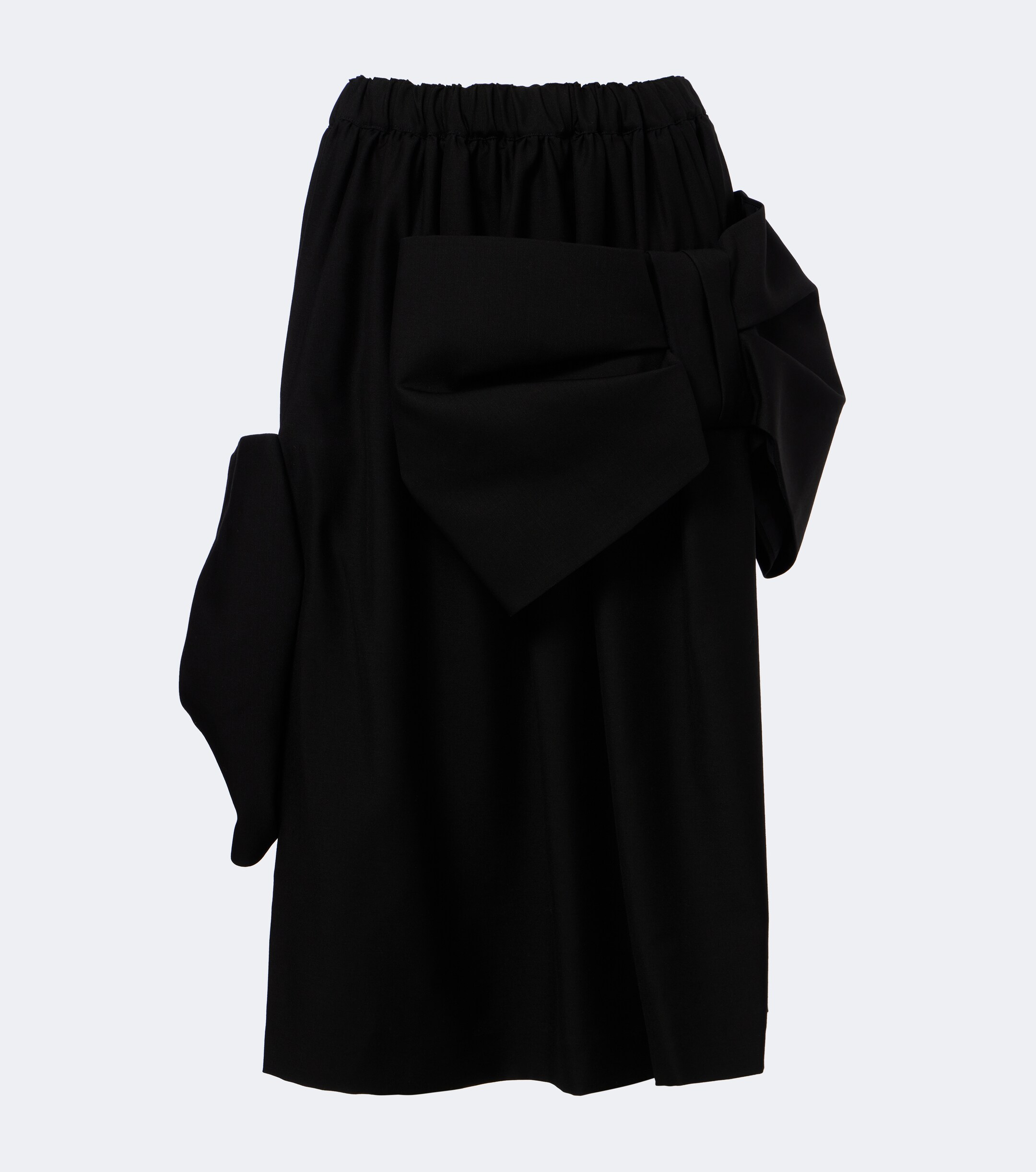 Noir Kei Ninomiya Noir Kei Ninomiya Bow-detail wool and mohair midi skirt