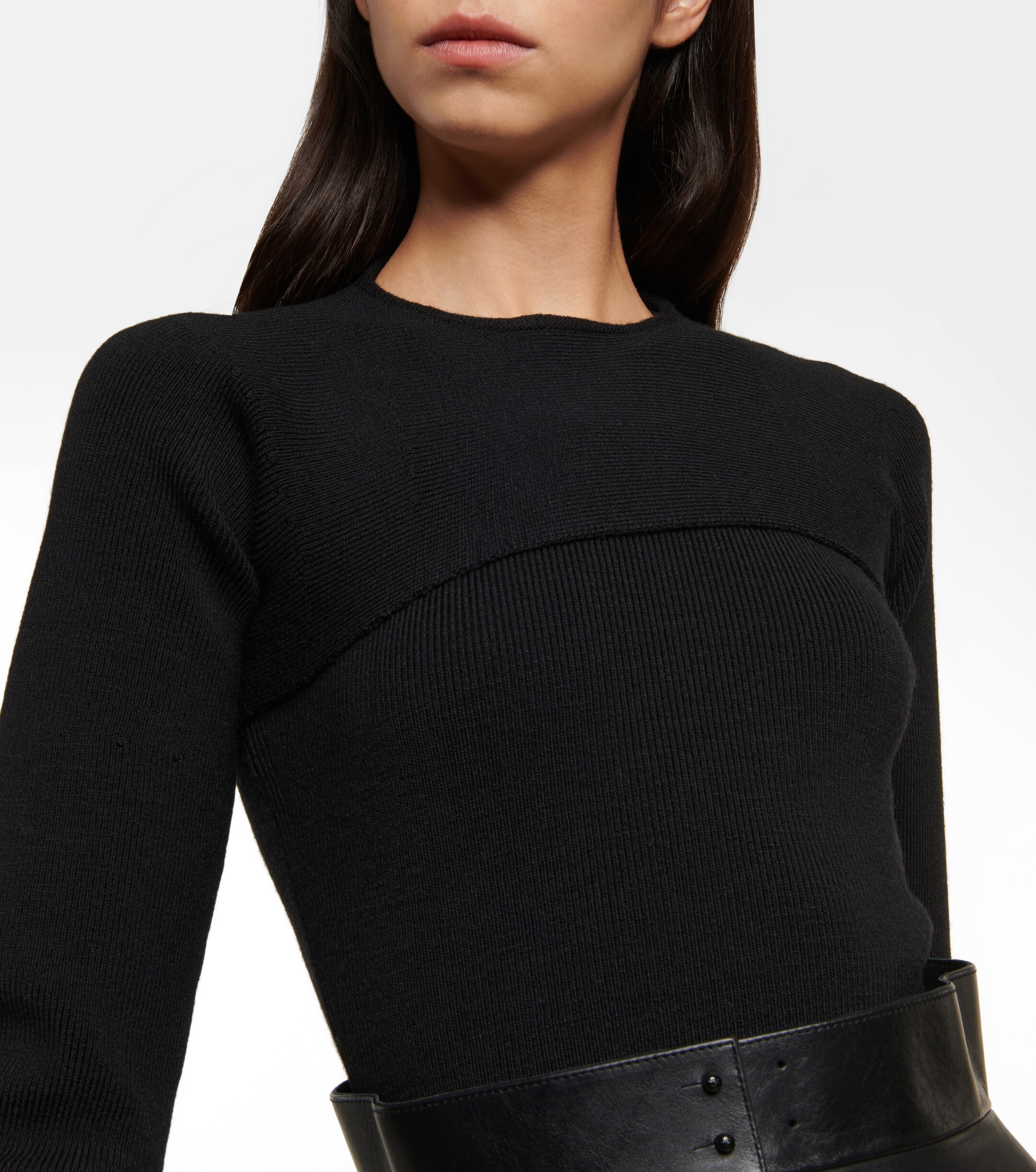 Tom Ford Belted wool-blend minidress thumbnail