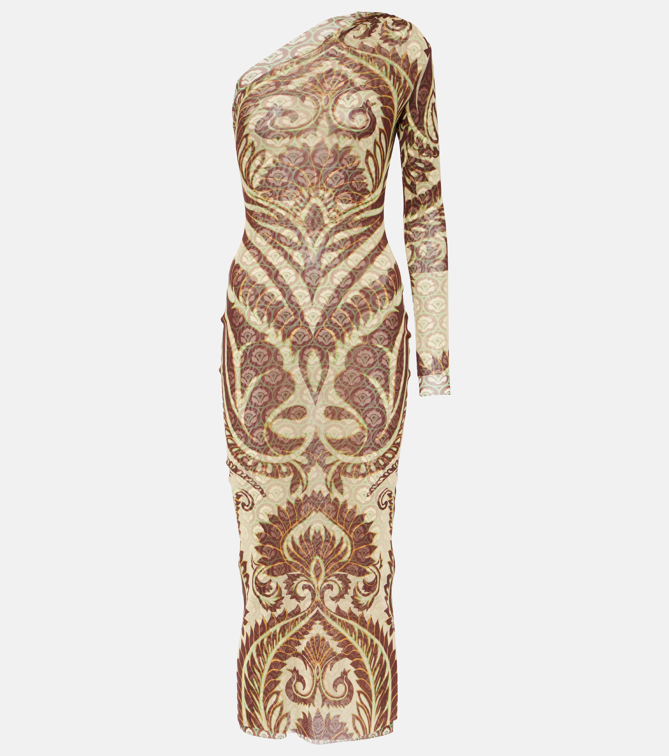 Etro One-shoulder printed midi dress