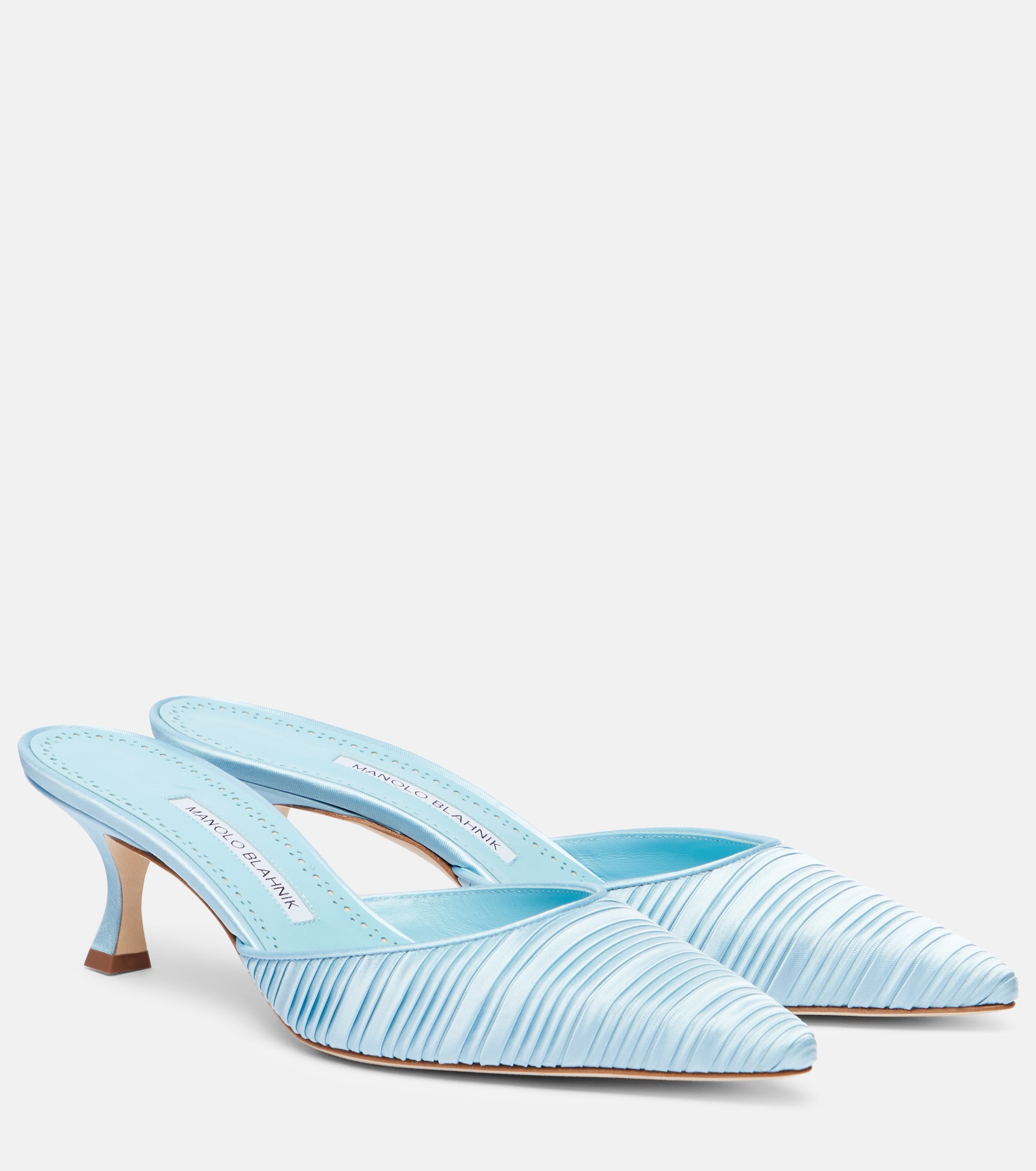 MANOLO BLAHNIK Carolyne 50 satin mules