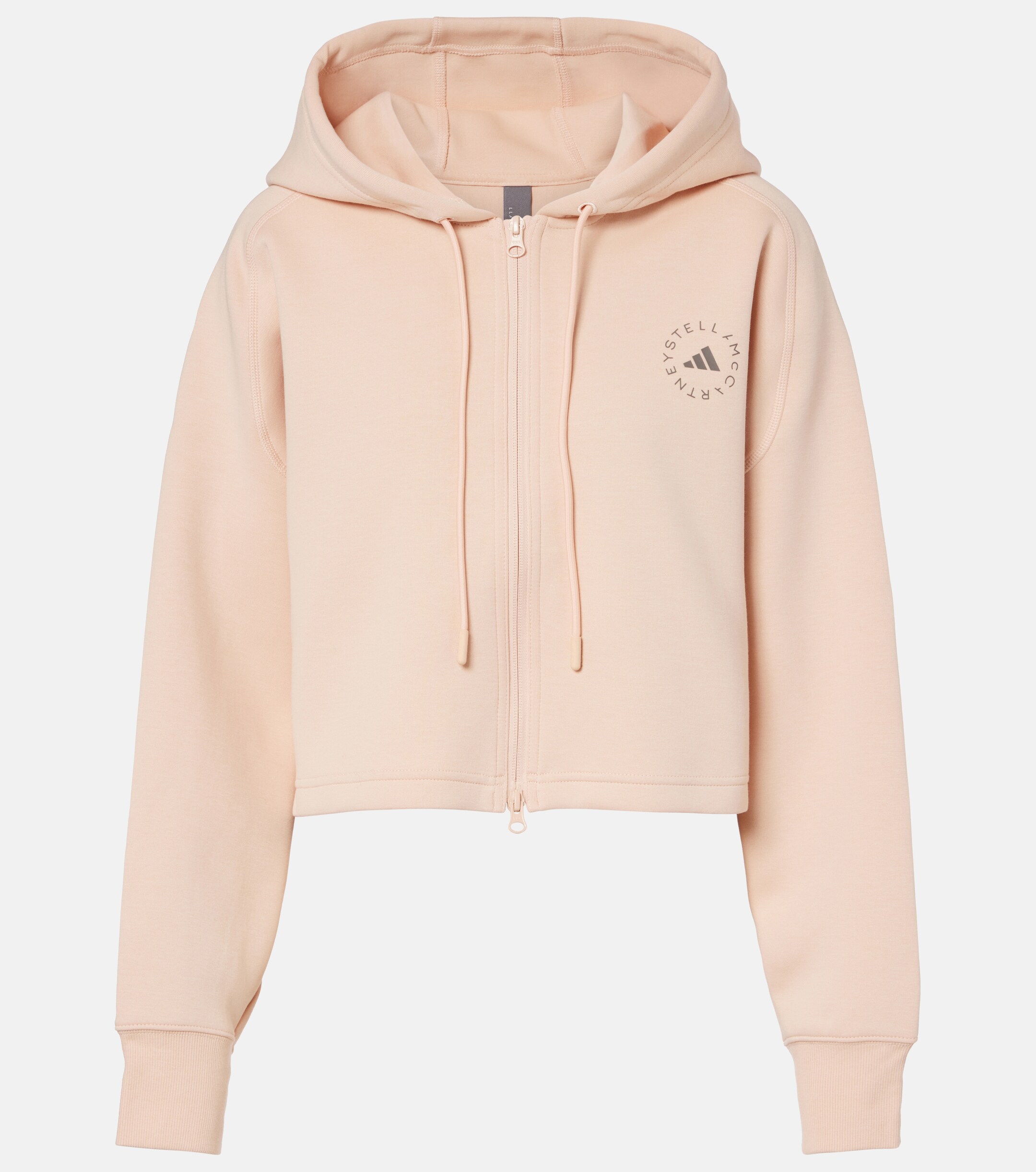 adidas by Stella McCartney Adidas by Stella McCartney Cropped cotton-blend hoodie
