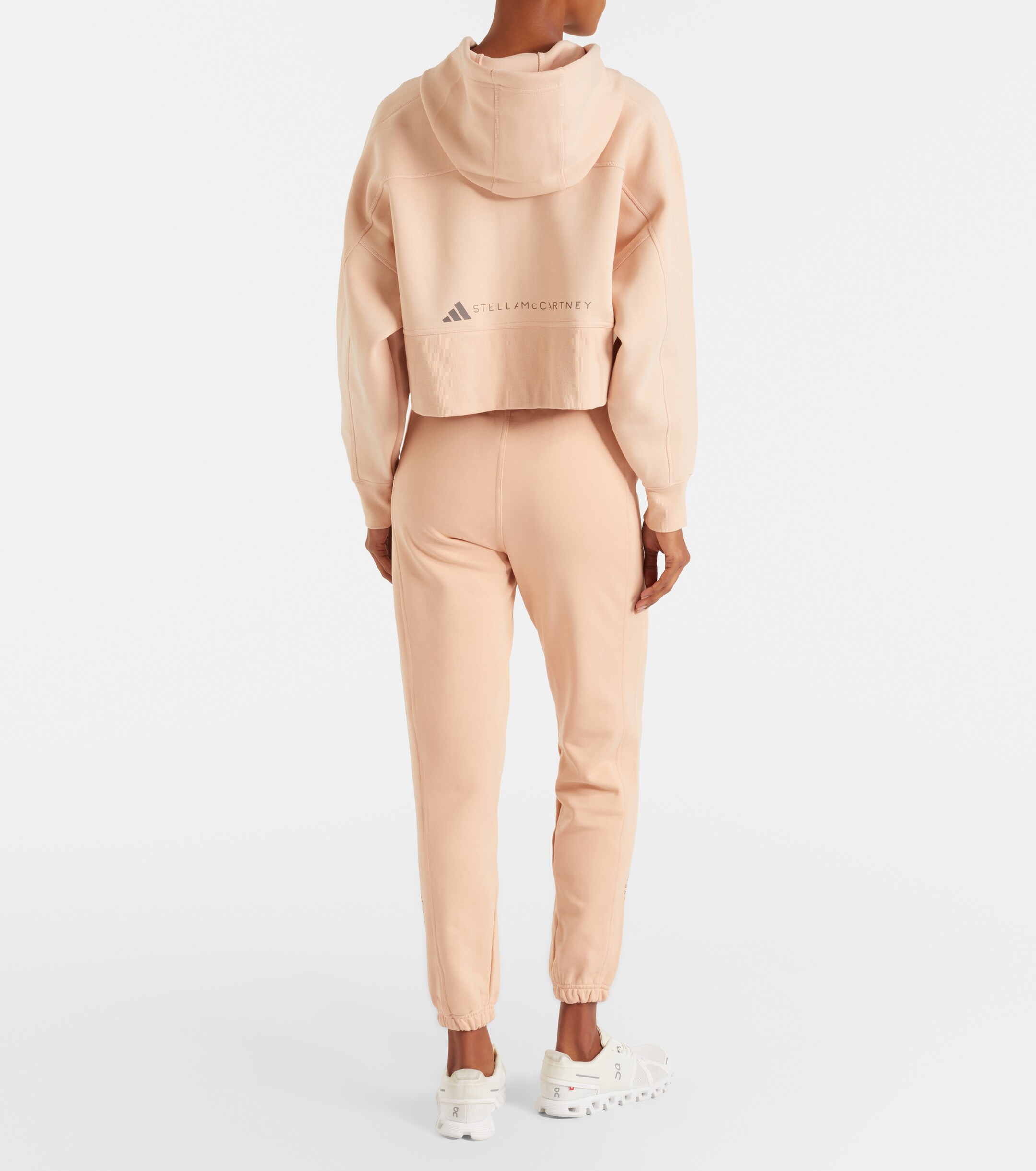 adidas by Stella McCartney Adidas by Stella McCartney Cropped cotton-blend hoodie