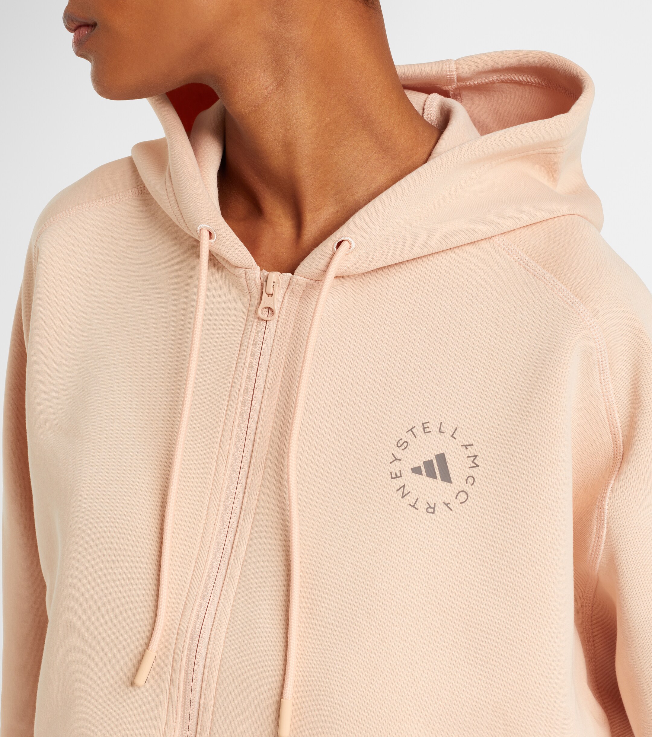 adidas by Stella McCartney Adidas by Stella McCartney Cropped cotton-blend hoodie