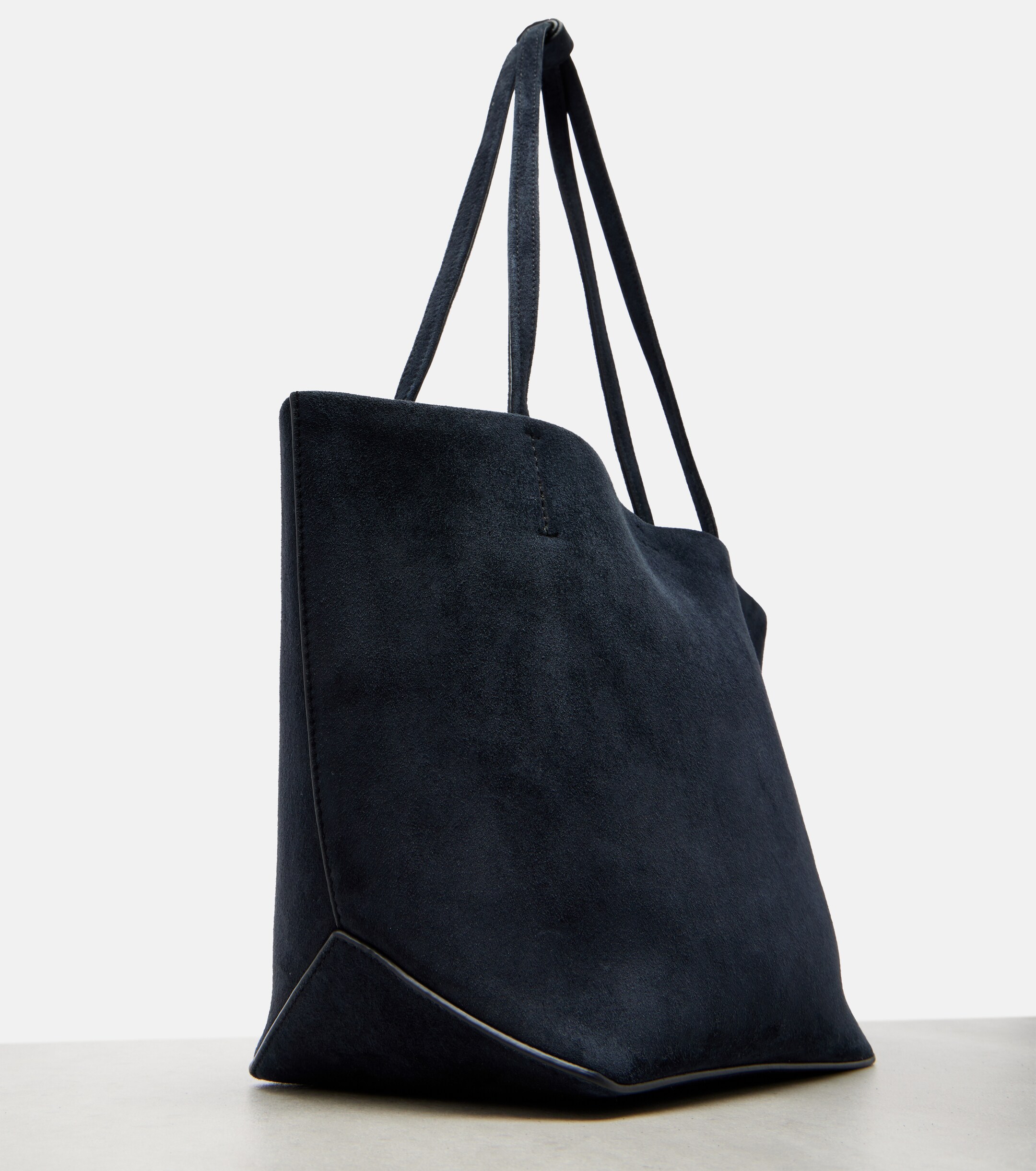 The Row Park Edge Medium suede tote bag