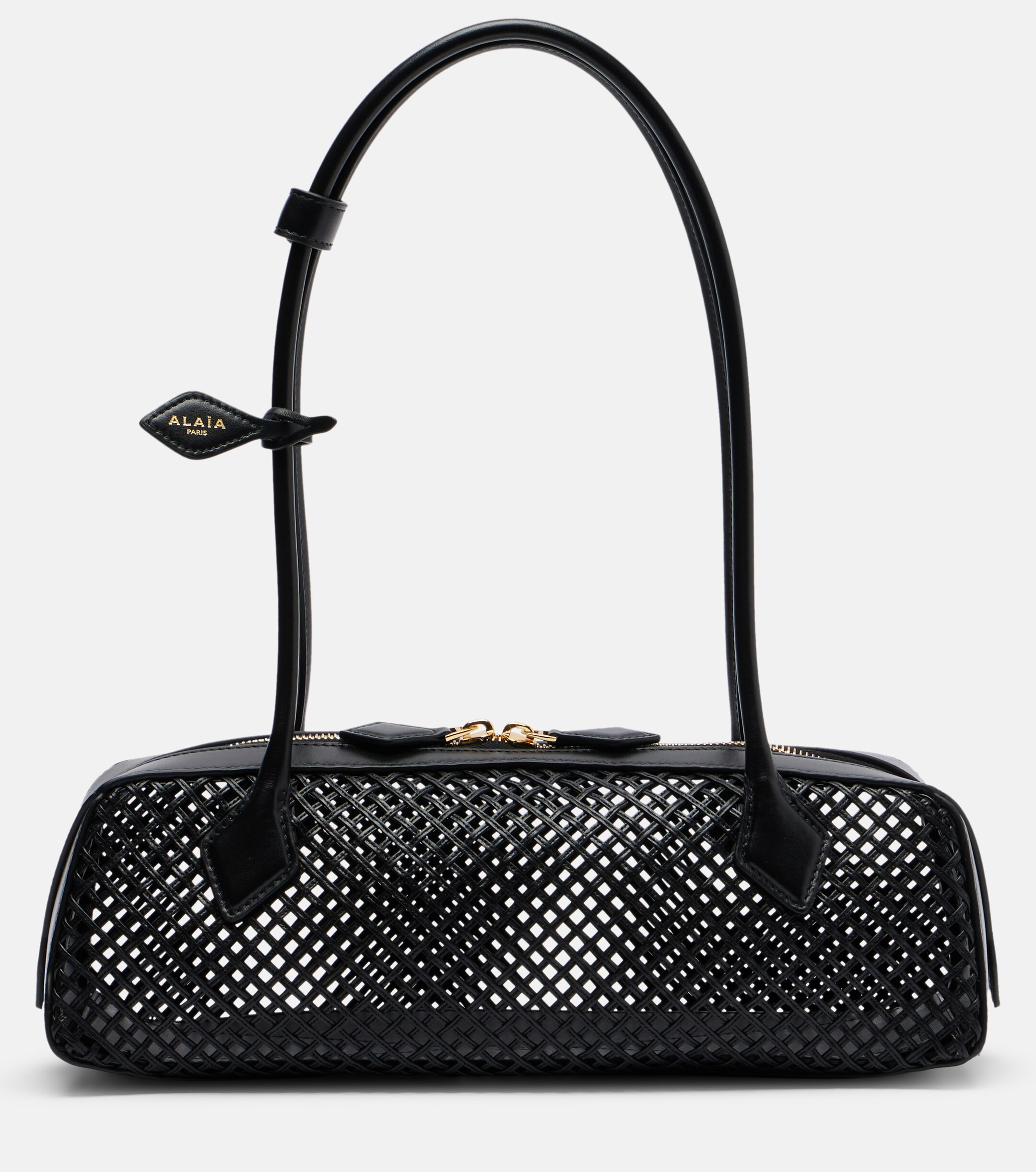 Alaïa Le Teckel Medium woven leather shoulder bag