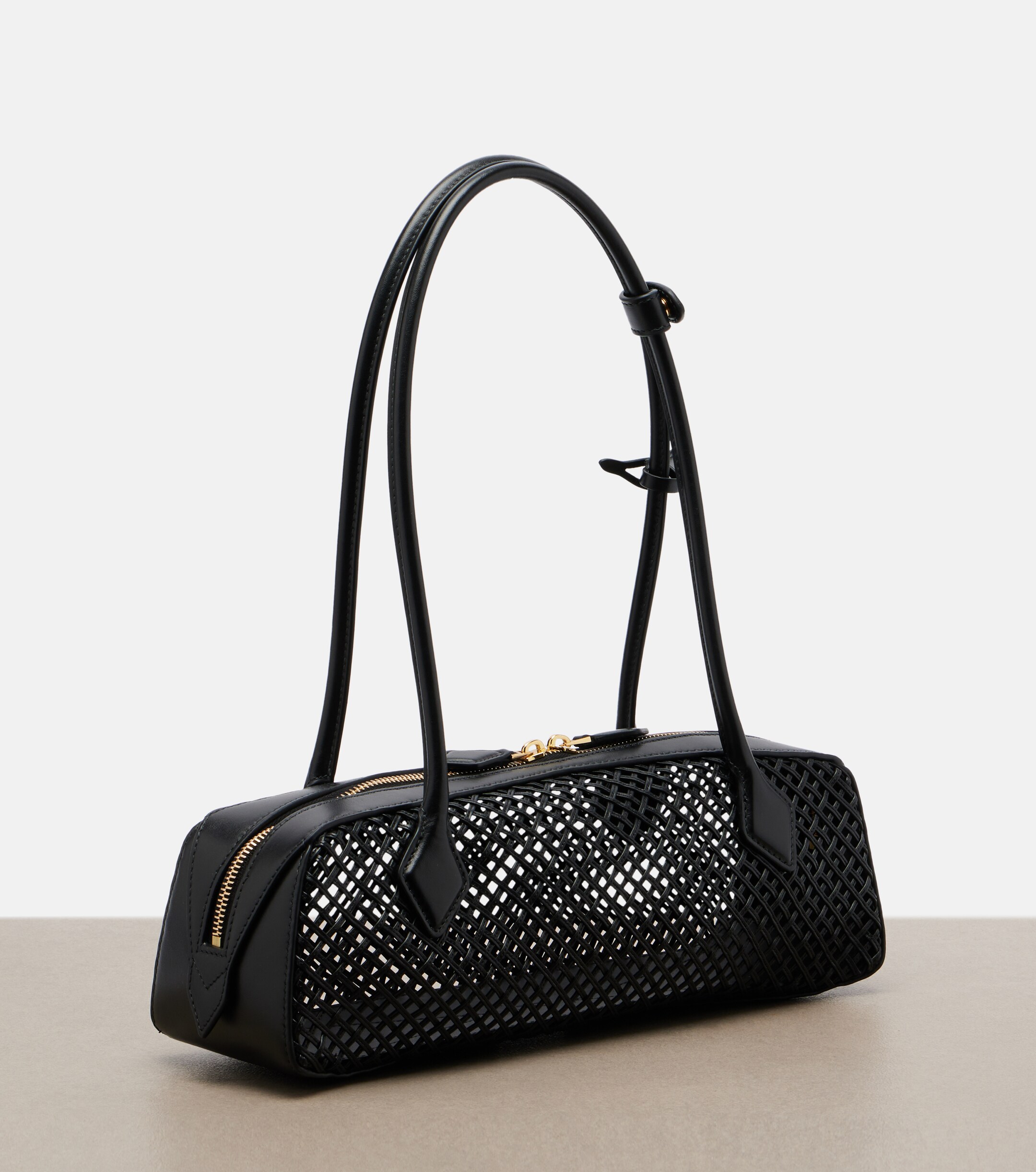 Alaïa Le Teckel Medium woven leather shoulder bag