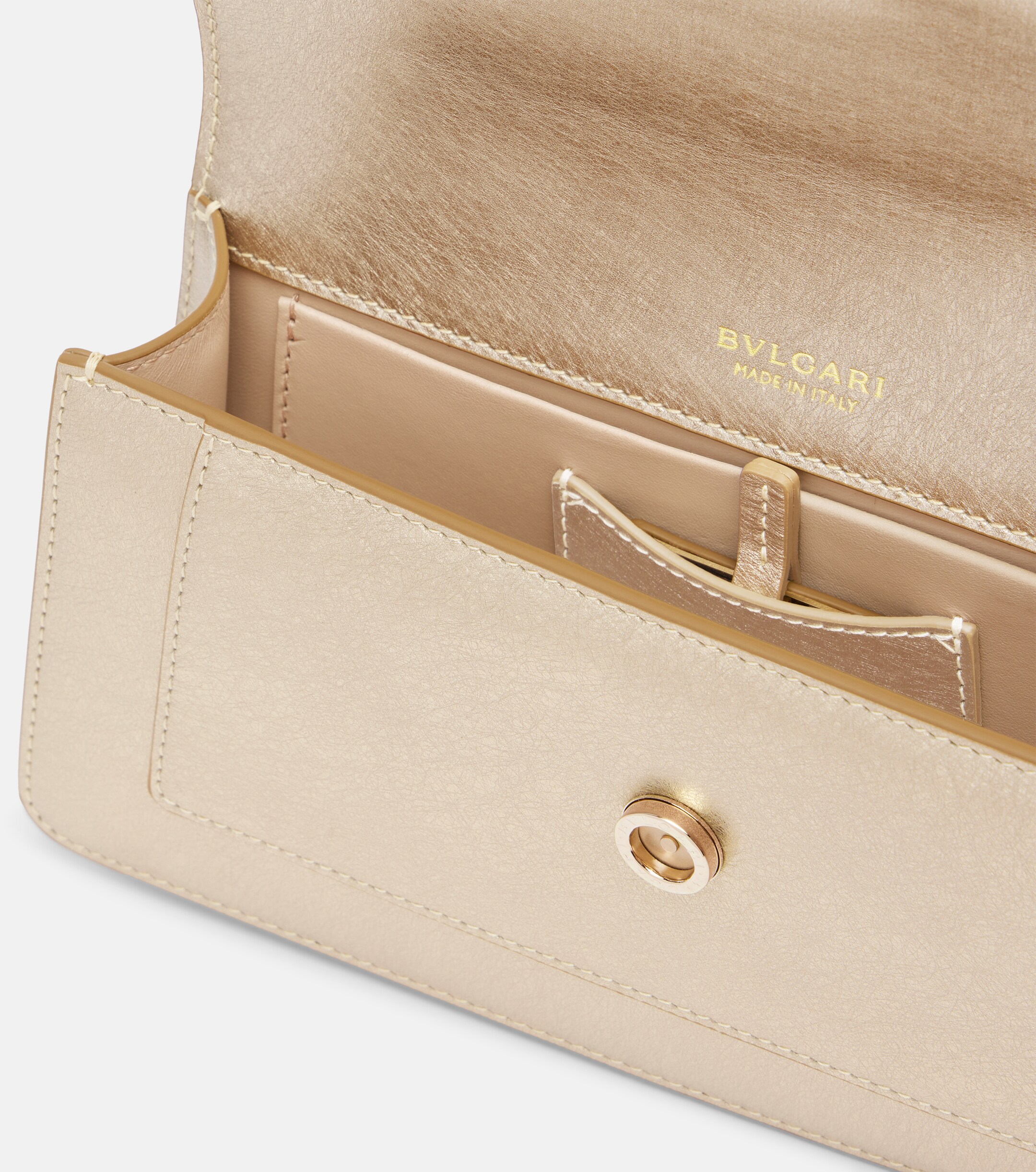 Bvlgari Serpenti Forever metallic leather clutch thumbnail
