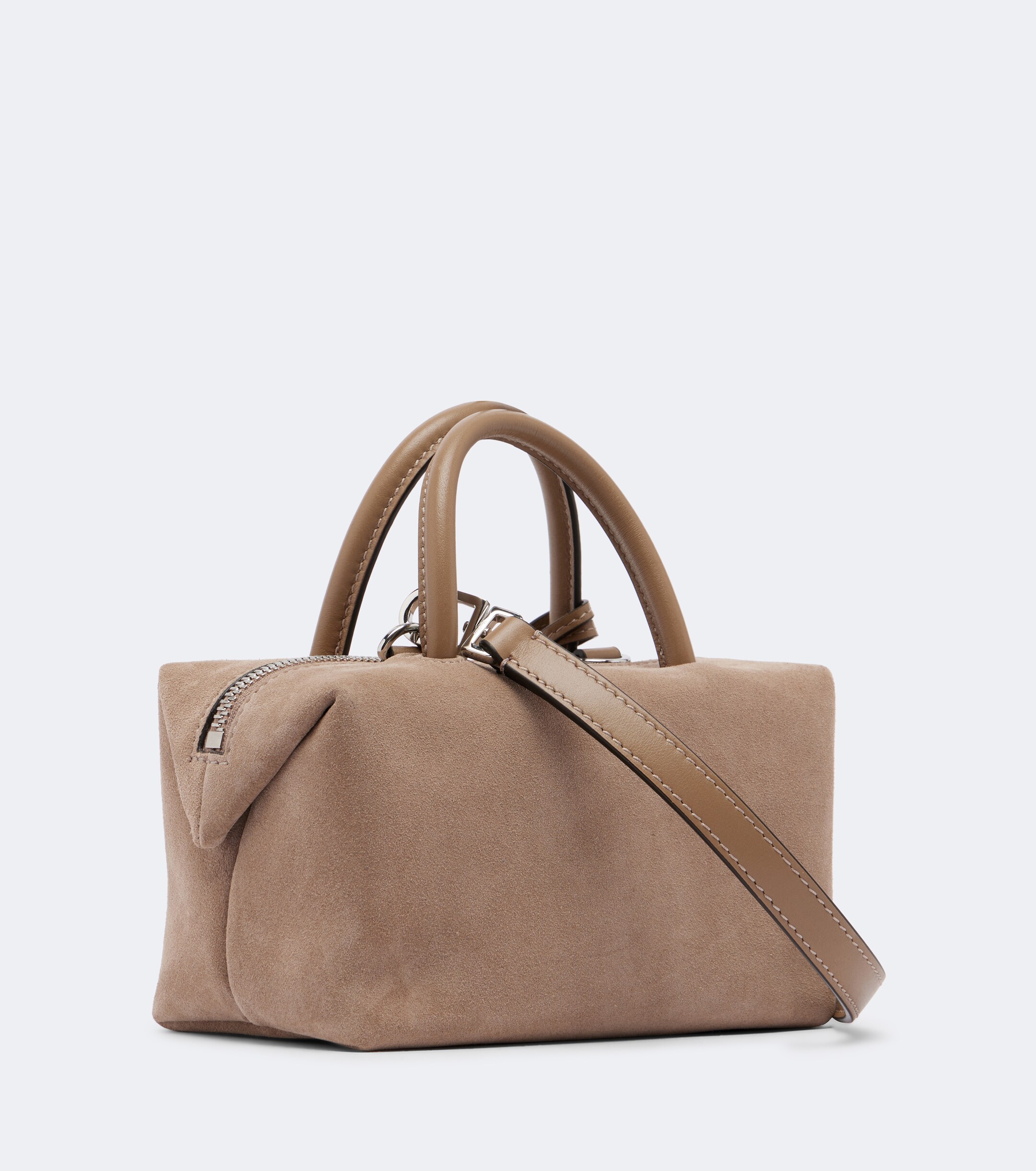 Max Mara Small suede top-handle bag