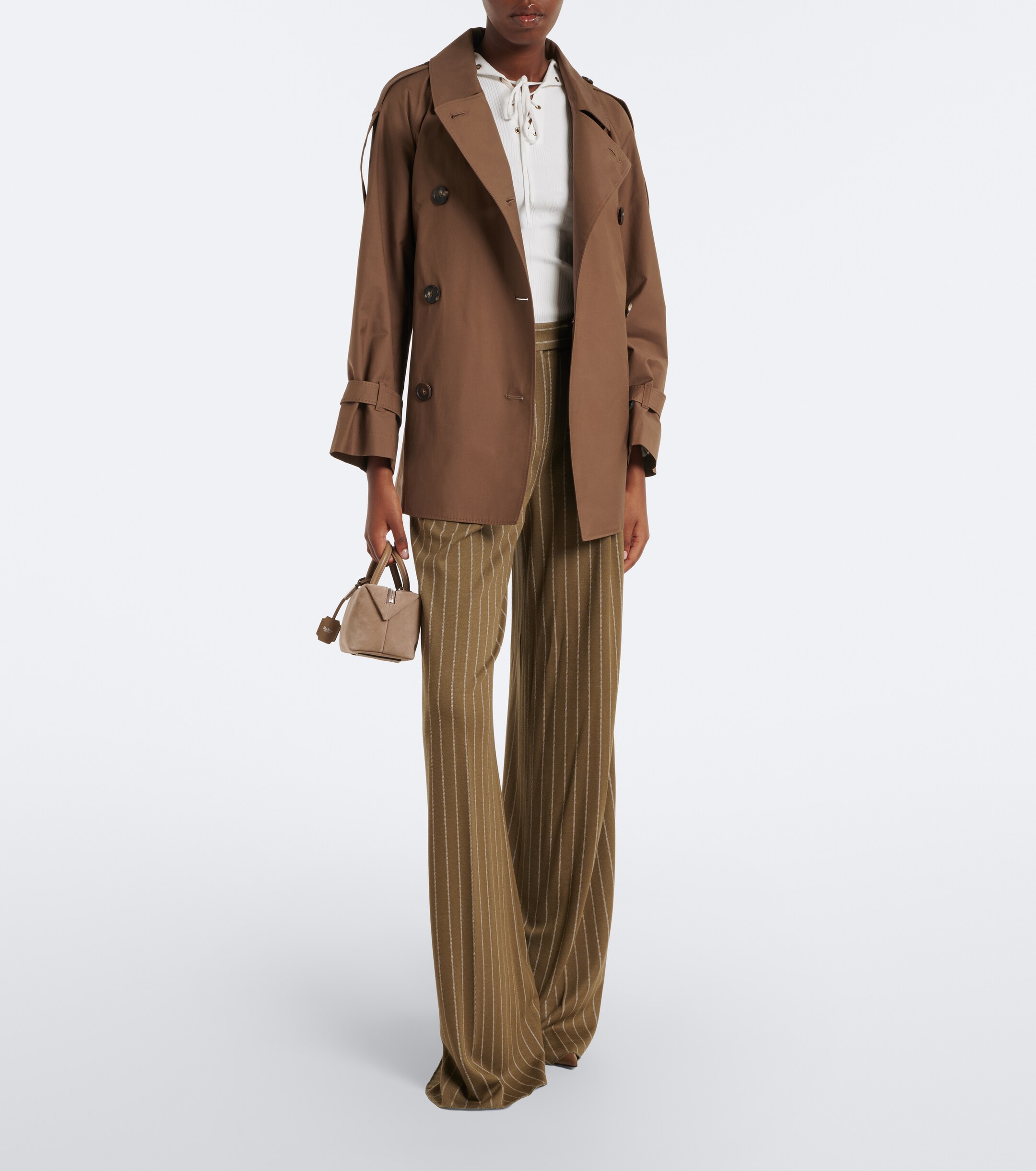 Max Mara Small suede top-handle bag
