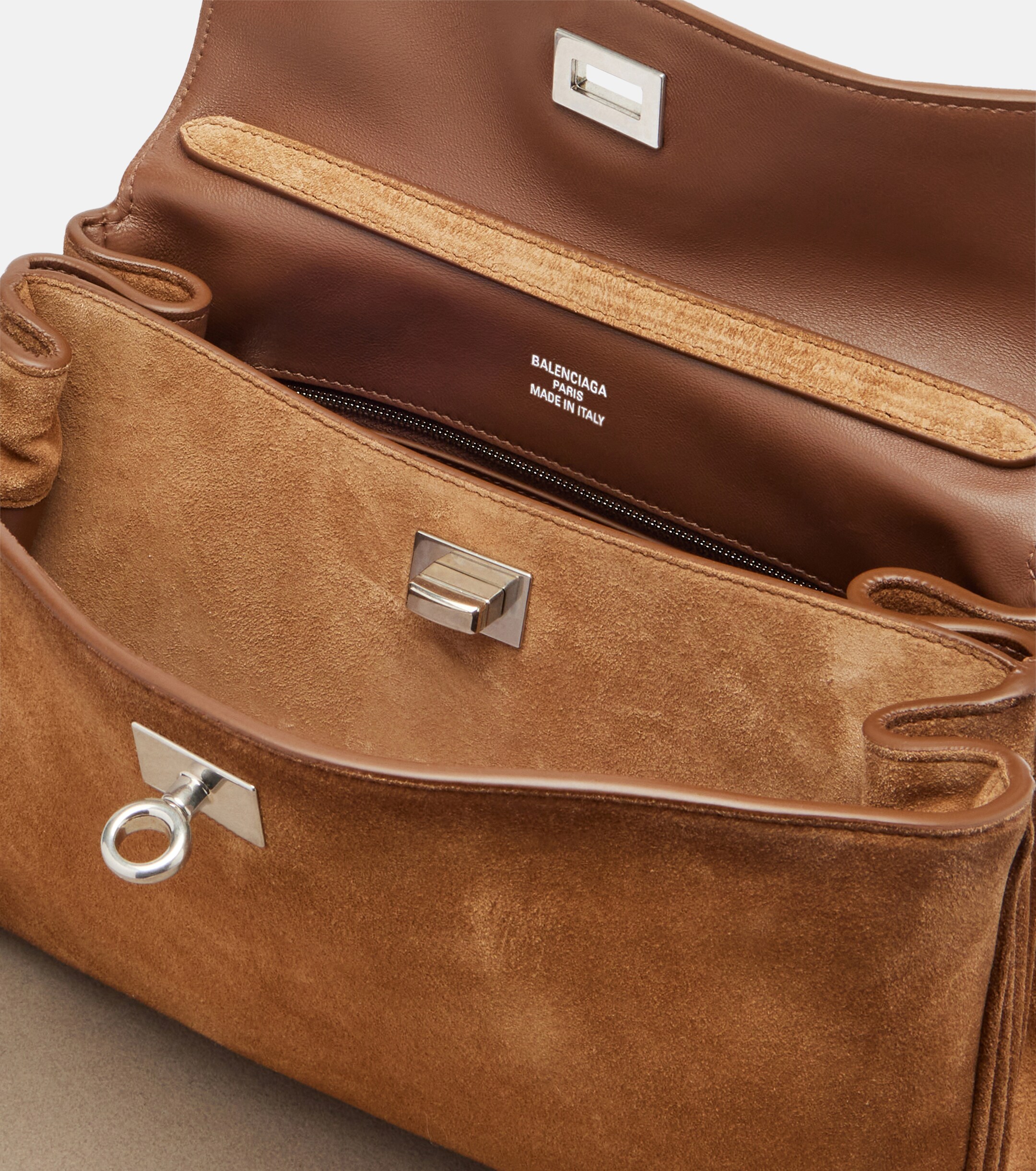 Balenciaga Rodeo Small suede top-handle bag
